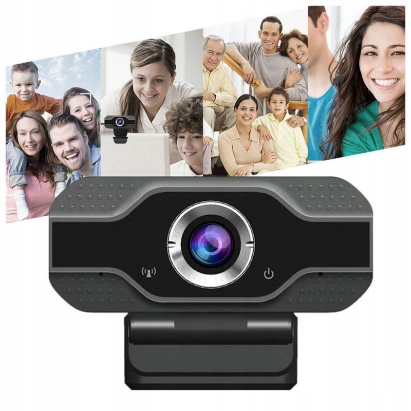 KAMERA INTERNETOWA FULL HD KAMERKA 1080P Z MIKROFONEM do KOMPUTERA LAPTOPA Wbudowany mikrofon Tak