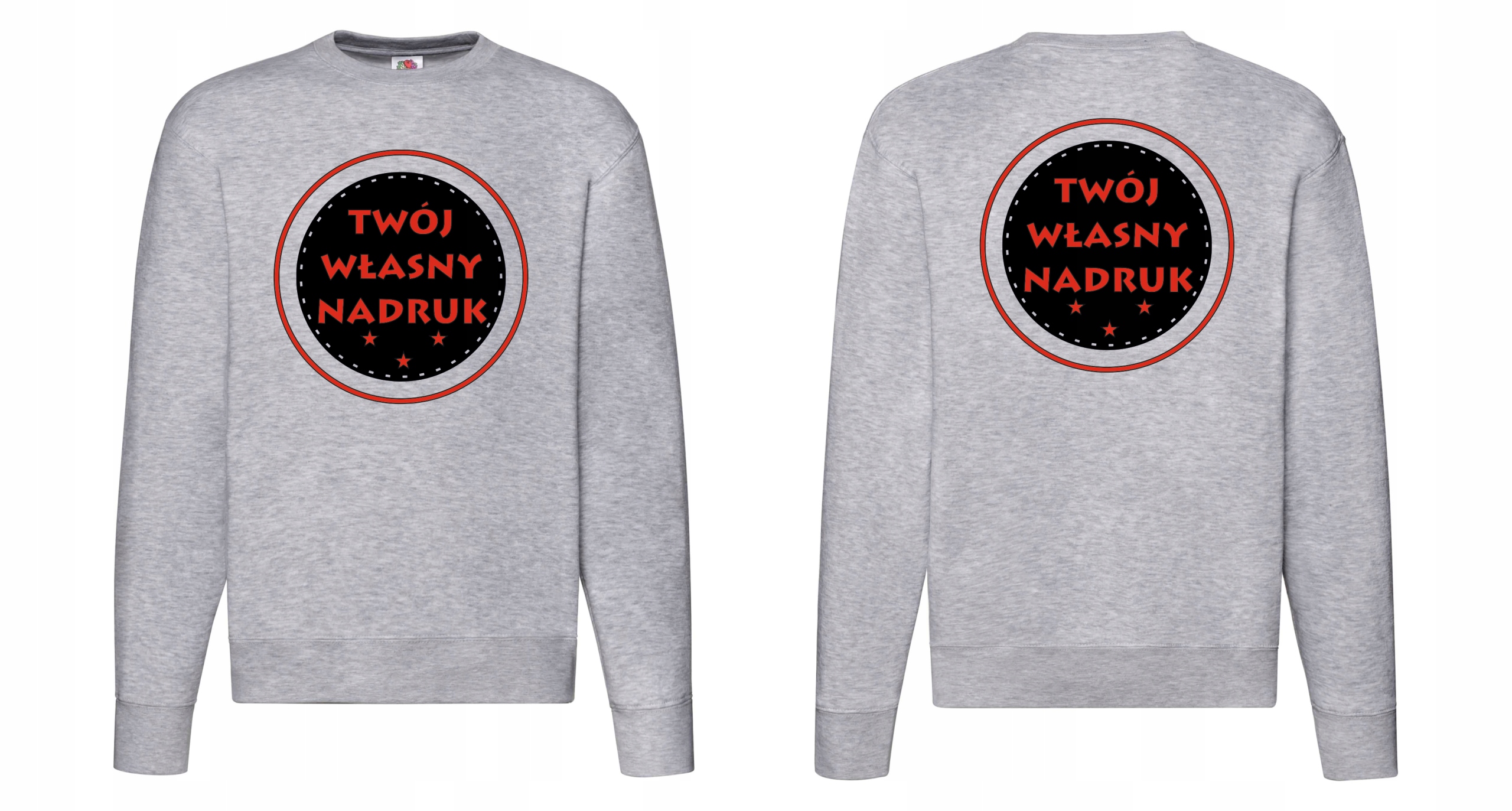 

Bluza bez kaptura z własnym nadrukiem męska Premiu