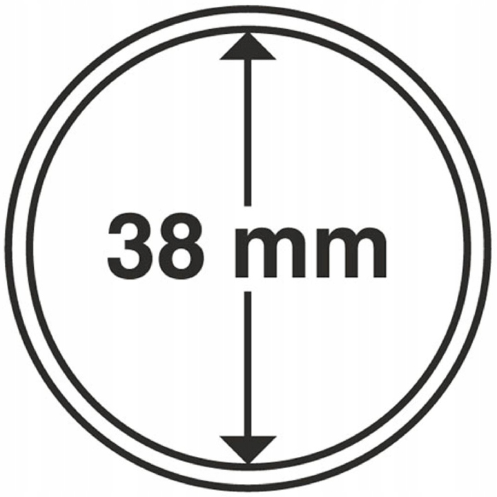 Leuchtturm Plastová kapsa na minci 38 mm 100 kusů