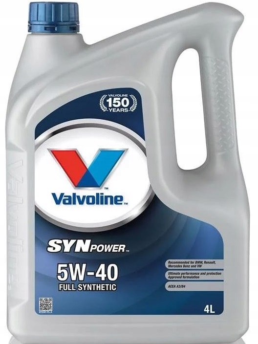 Olej Valvoline Synpower A3/B4 5W40 4L