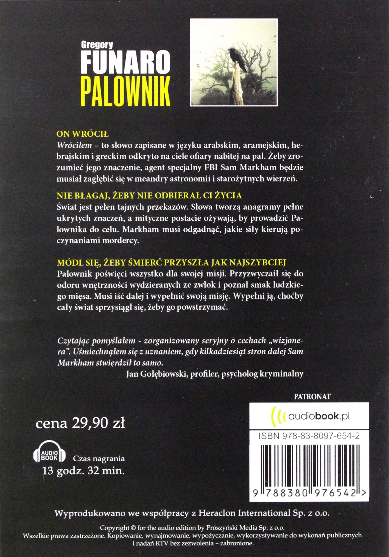 PALOWNIK - GREGORY FUNARO [AUDIOBOOK] Stan opakowania oryginalne