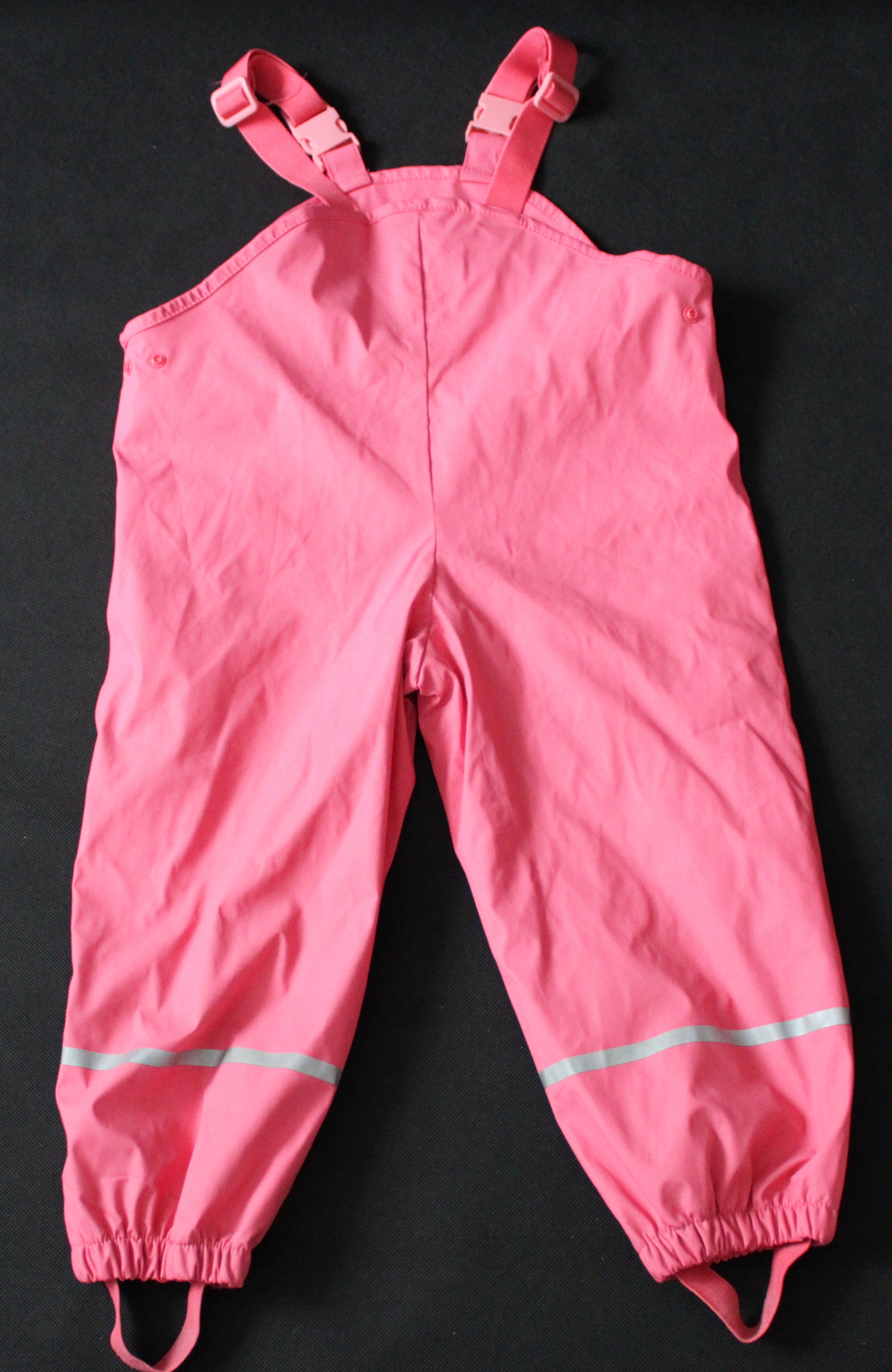 OCIEPLANE GUMOWANE SPODNIE PRZECIWDESZCZOWE rozmiar 98/104