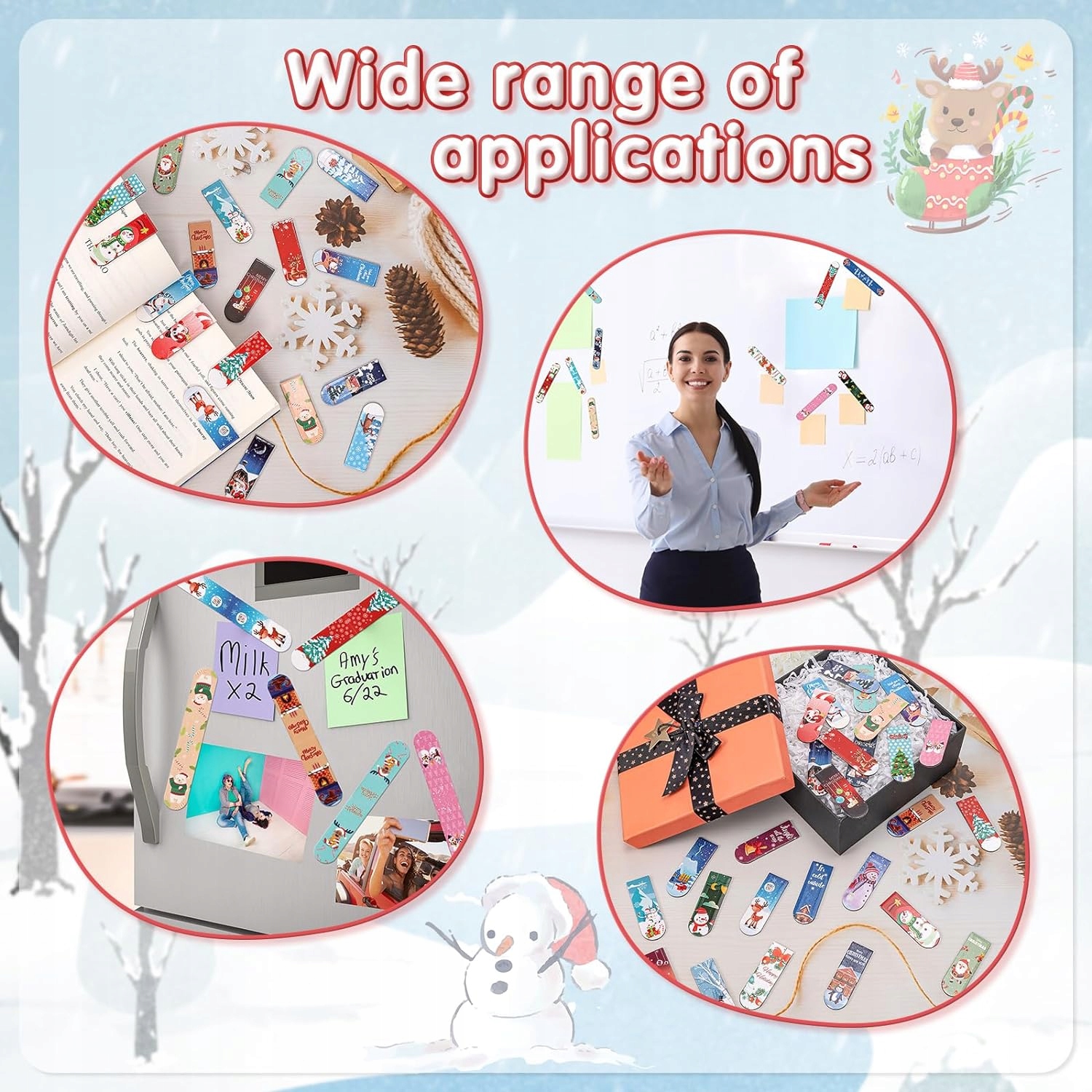 30X MAGNETYCZNE ŚWIĄTECZNE ZAKŁADKI MAGNESY KSIĄŻKI ŚWIĘTA BOŻE NARODZENIE Kod producenta KOT