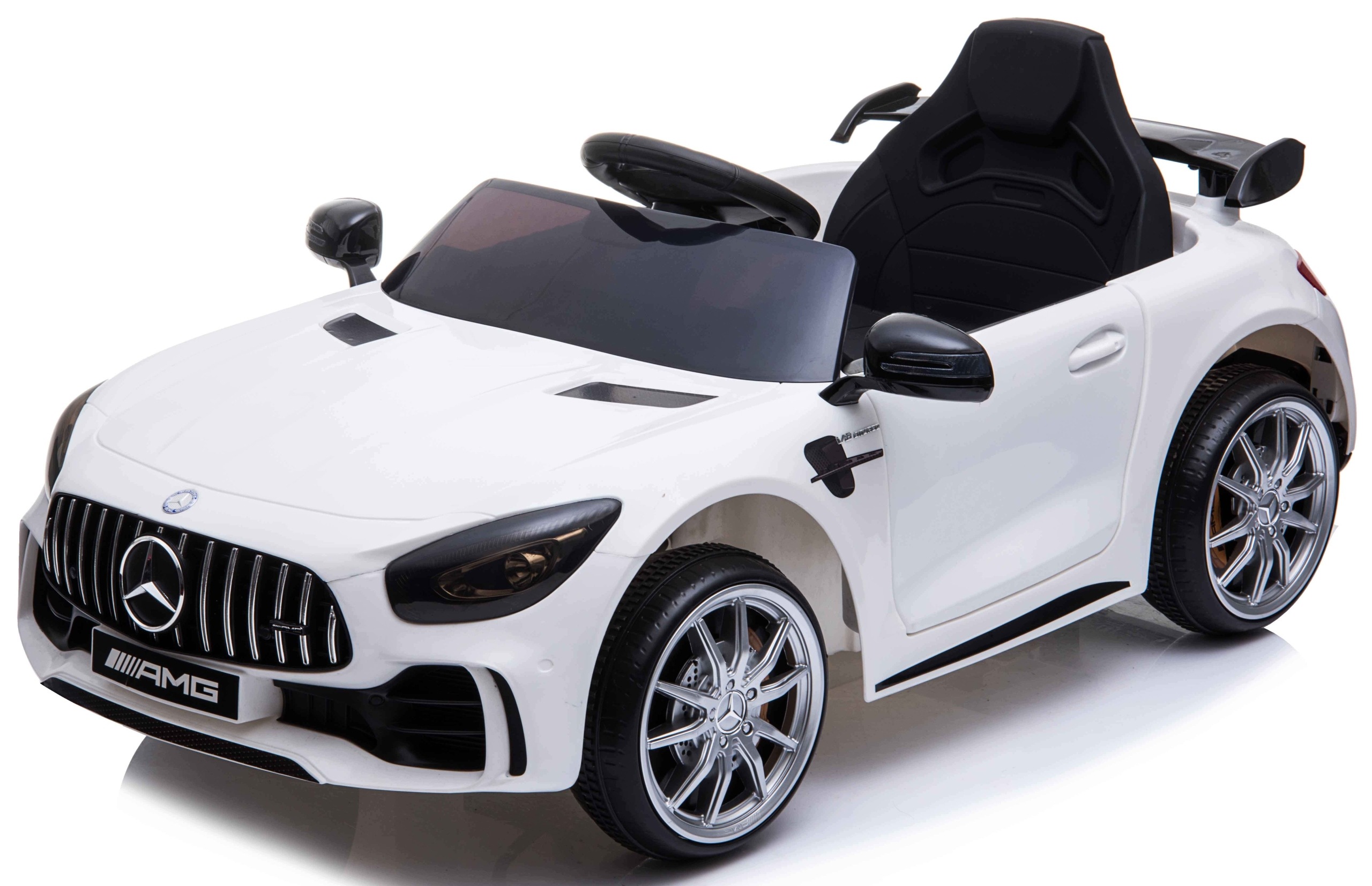 Auto Mercedes AMG GTR dla dzieci Pilot 2.4G skóra akumulator LED koła EVA