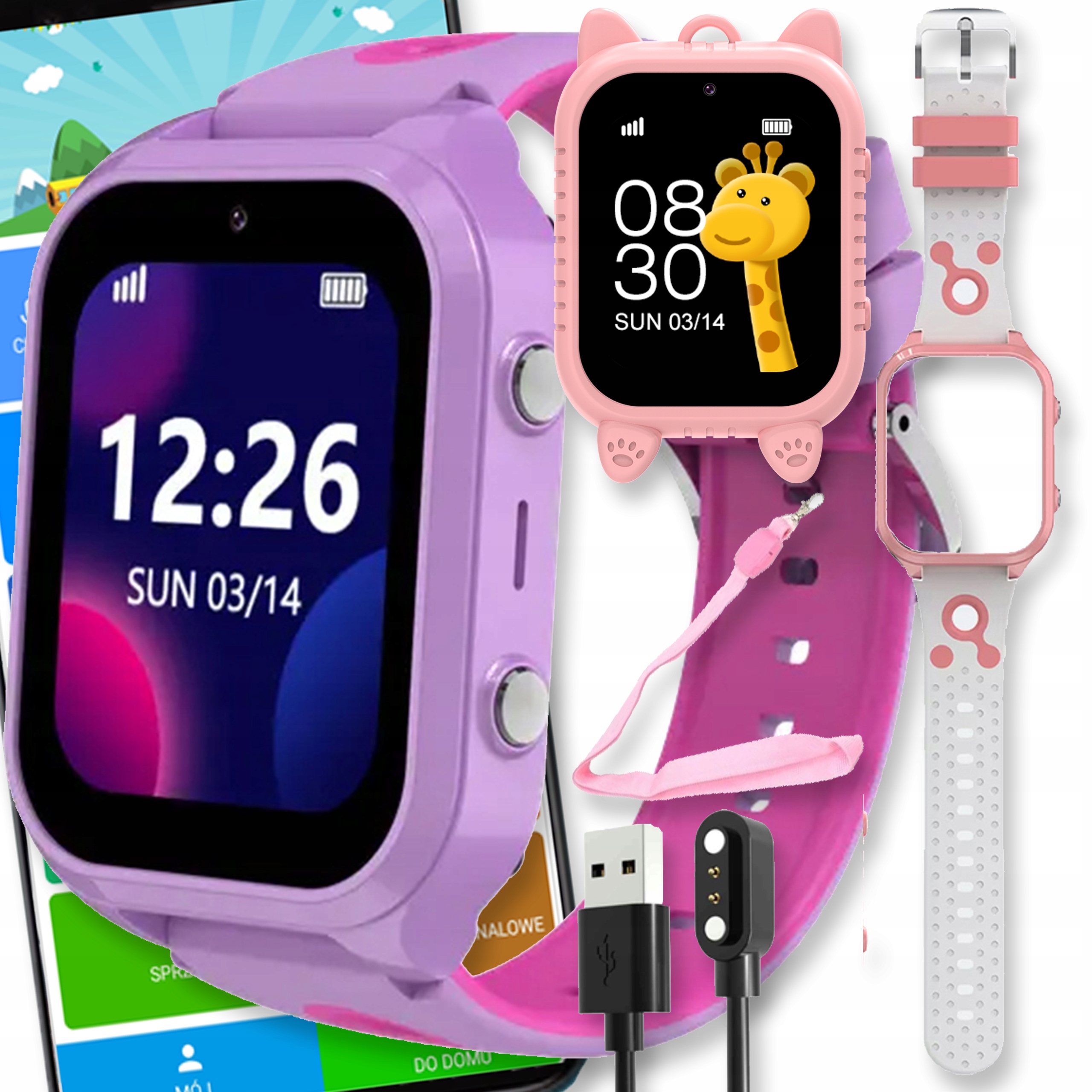 Smartwatch Lokalizator Zegarek Gps Dla Dzieci Rozmowy 4G Sim Telefon Sos Pl