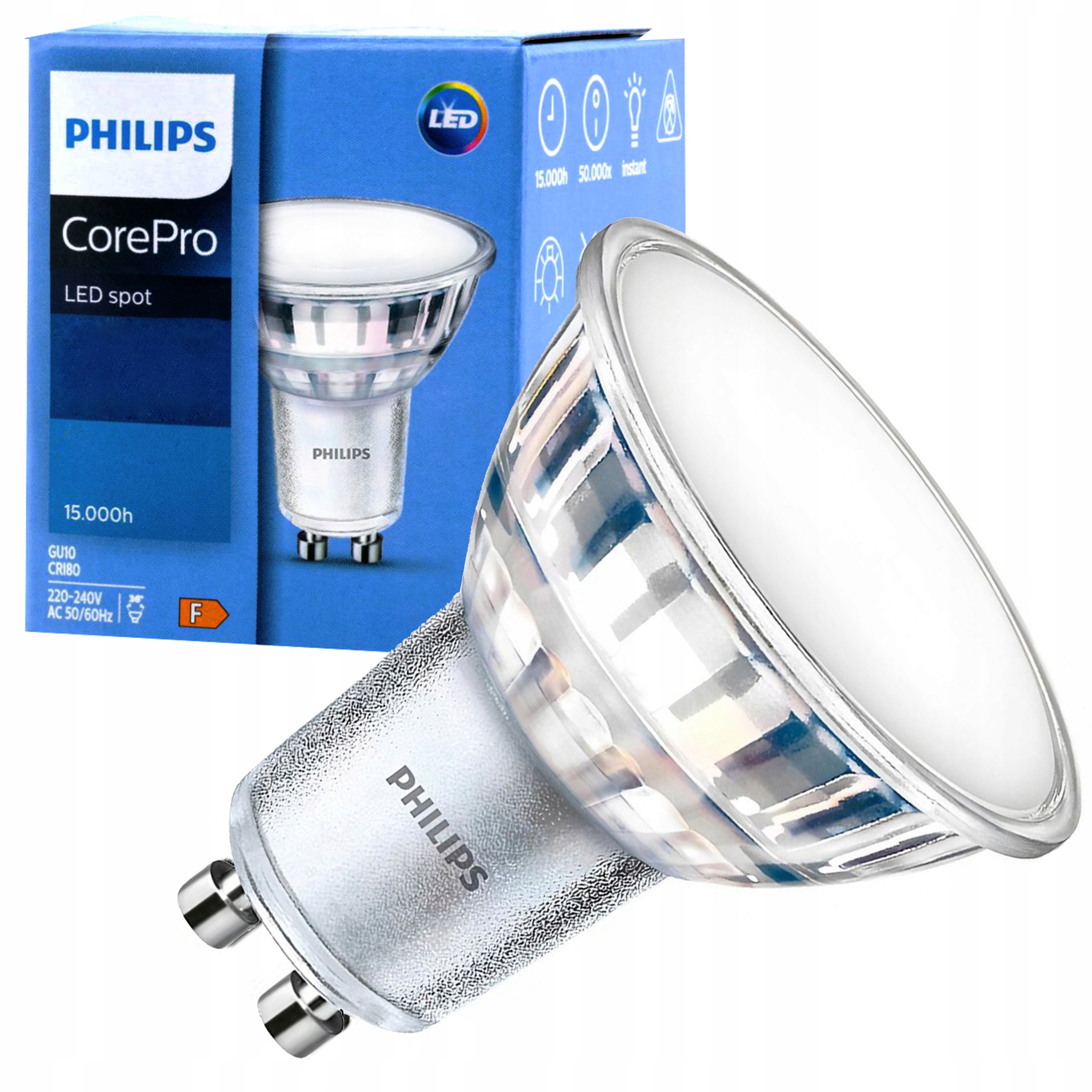 

Żarówka Led GU10 4.9W 550lm Neutralna Pro Philips