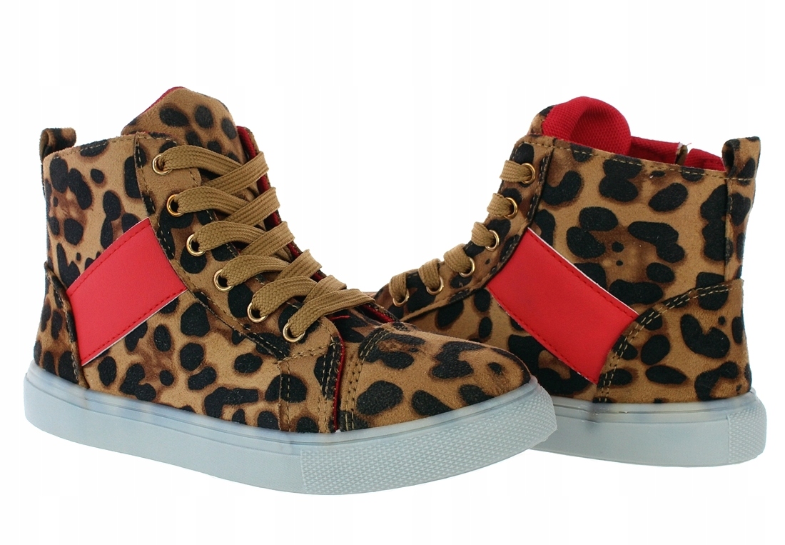 BOTKI BUTY SPORTOWE DZIECIĘCE W PANTERKĘ ZAPINANE NA ZAMEK 6367 roz. 33 Kod producenta TL139-SPO