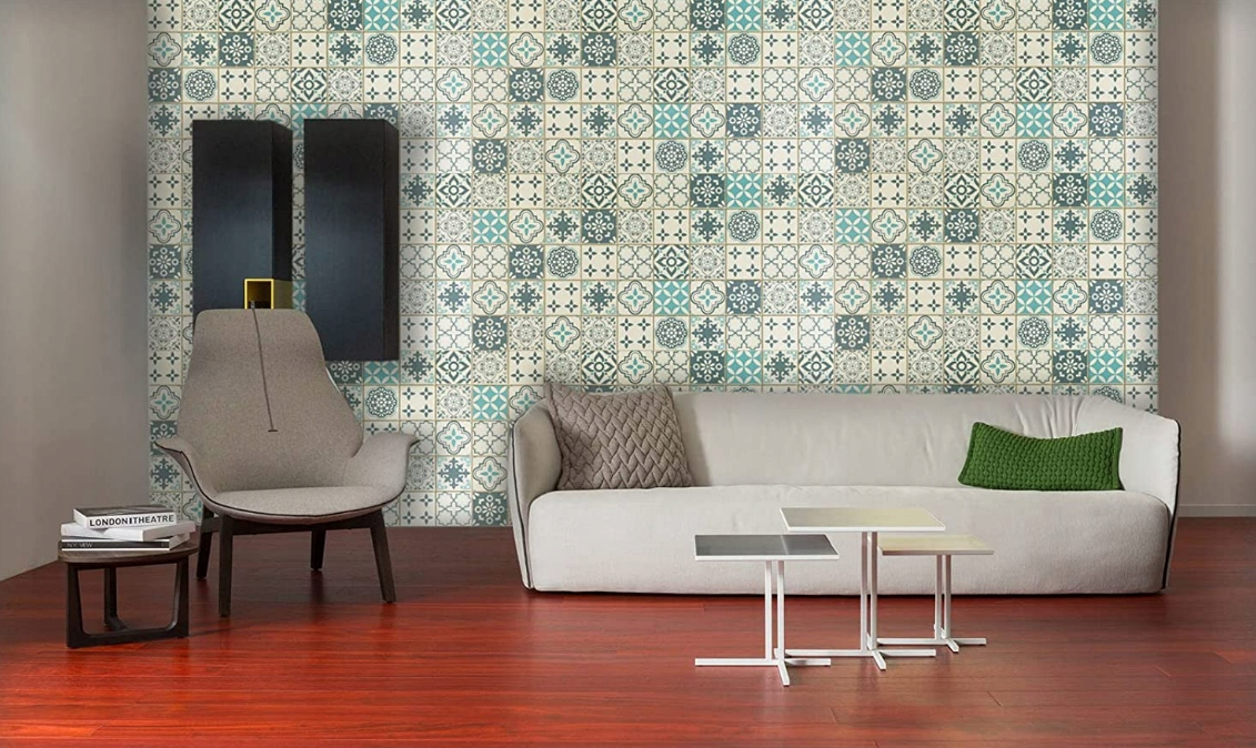 Patchwork panele ścienne 3D OKŁADZINA pcv BLUE MAT Struktura efekt 3D