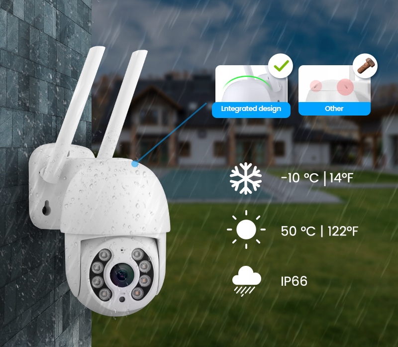 Obrotowa Kamera Zewnętrzna 3MPx WiFi Tuya Smart Interkom Full Hd