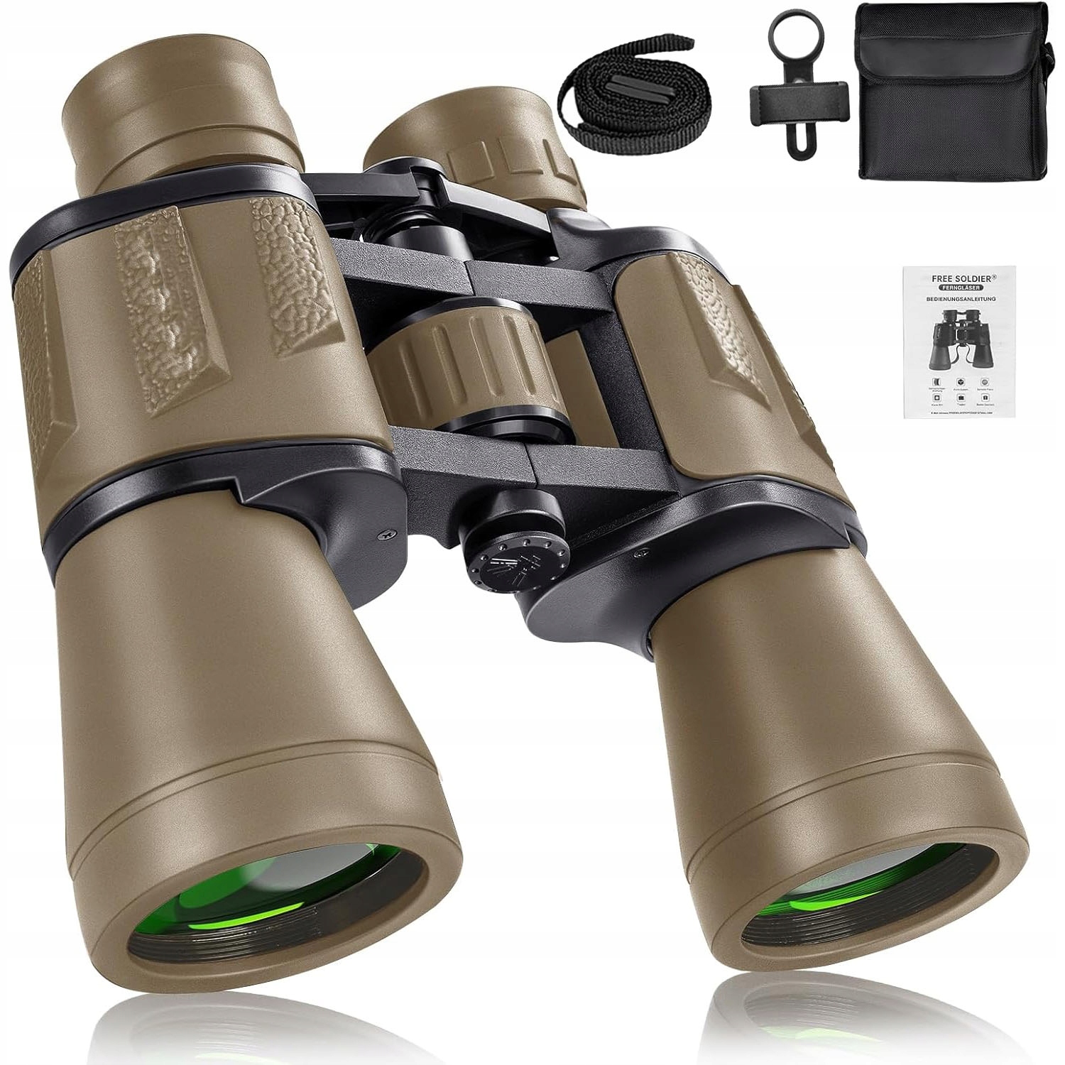 Lornetka Myśliwska Wojskowa Turystyczna Szklana Optyka 20x50 BAK-4 Torba