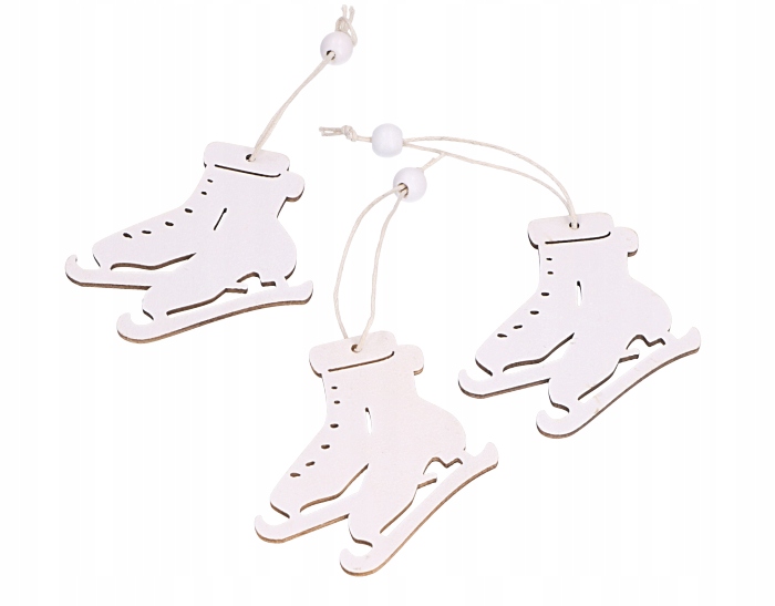 

Zawieszka drewniana łyżwy białe 3szt