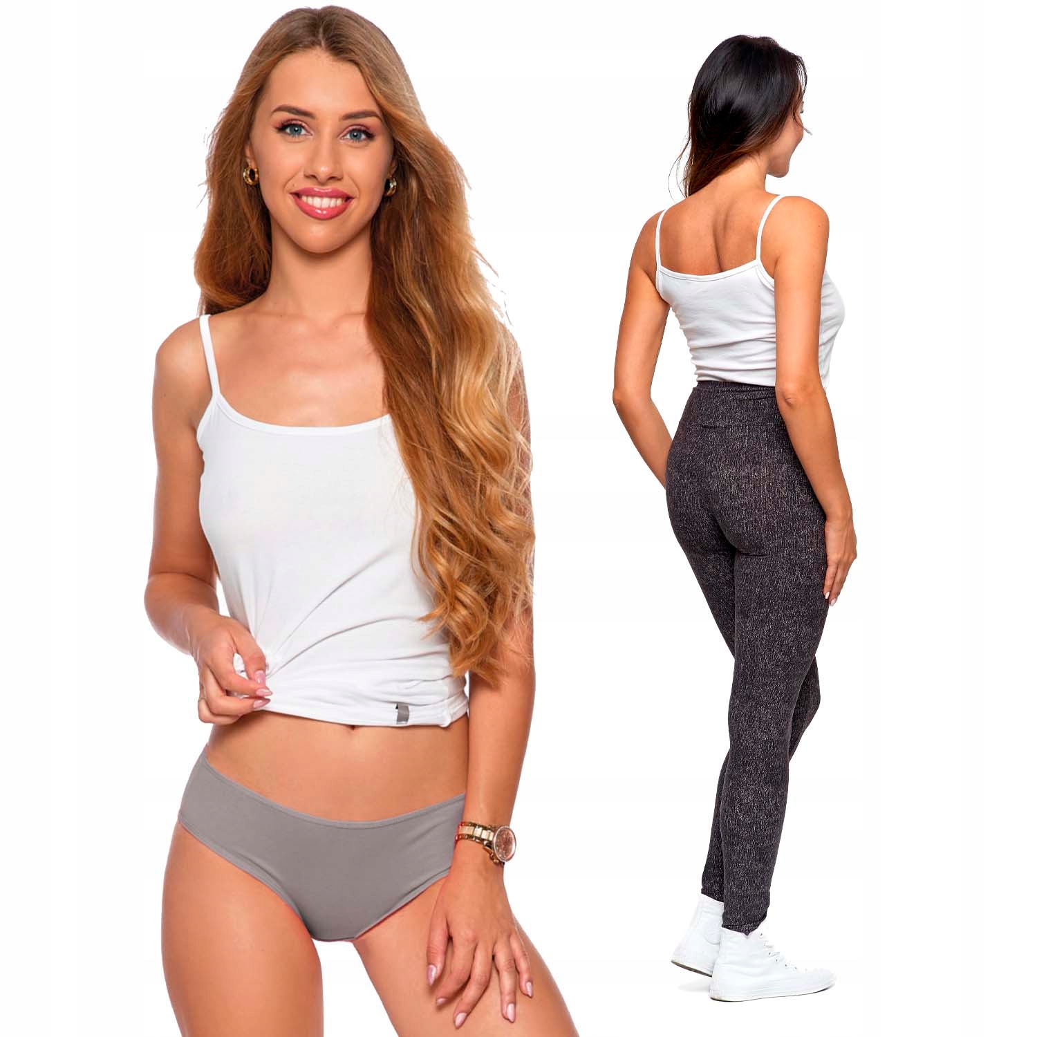 Podkoszulek Wąskie Ramki Top MORAJ Biały r. XXL