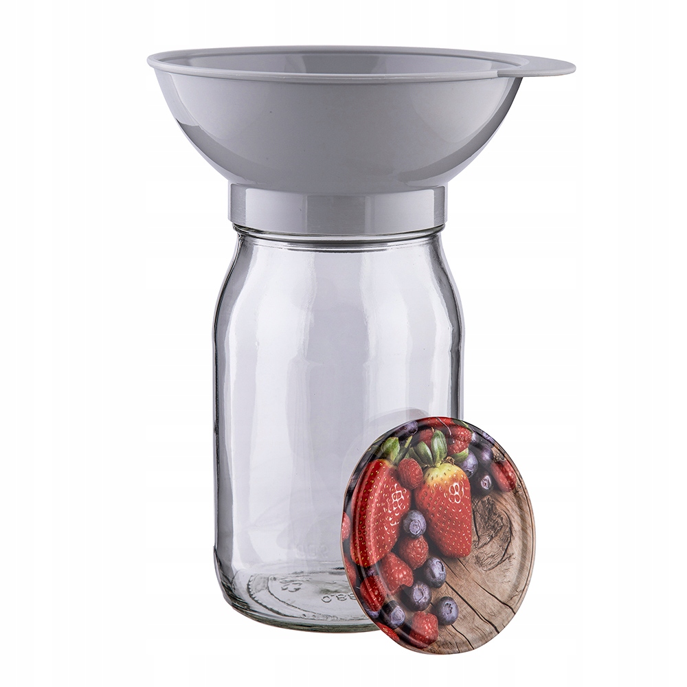 Lejek Kuchenny DO SŁOIKÓW Butelek do Nalewania Przetworów Plastikowy SZARY Marka Altom Design