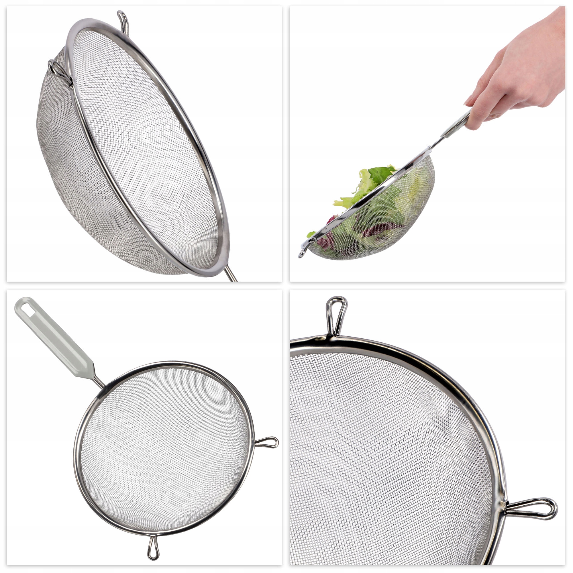 SITKO KUCHENNE NIERDZEWNE PRZESIEWACZ MĄKI 18 cm Marka Kadax