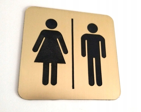 TABLICZKA toaleta WC 6X6 cm emblemat GRAWER znak Szerokość produktu 6 cm