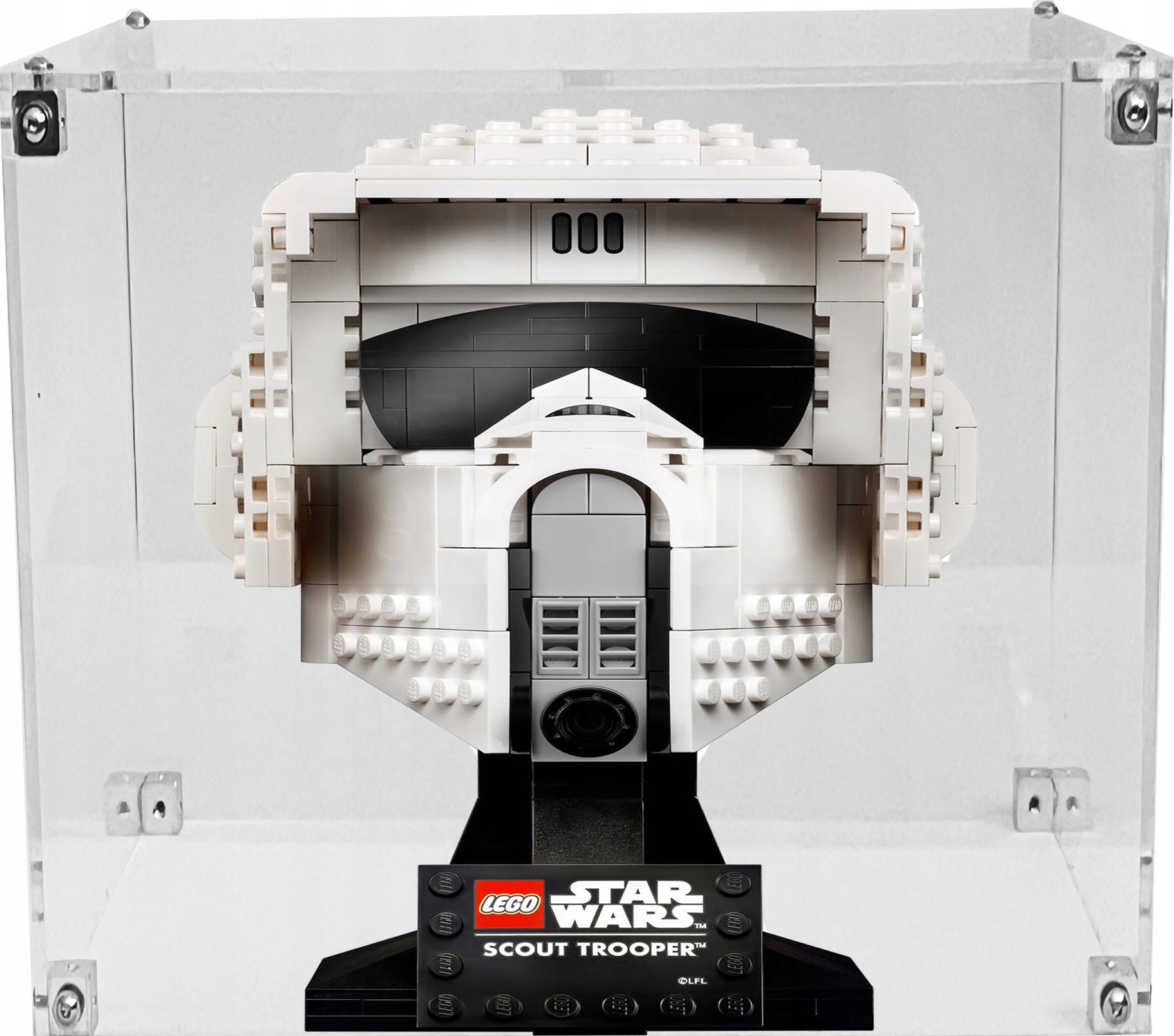 Vitrína Drewlandia pro stavebnici Lego 75305 Helma průzkumníka stormtrooperů