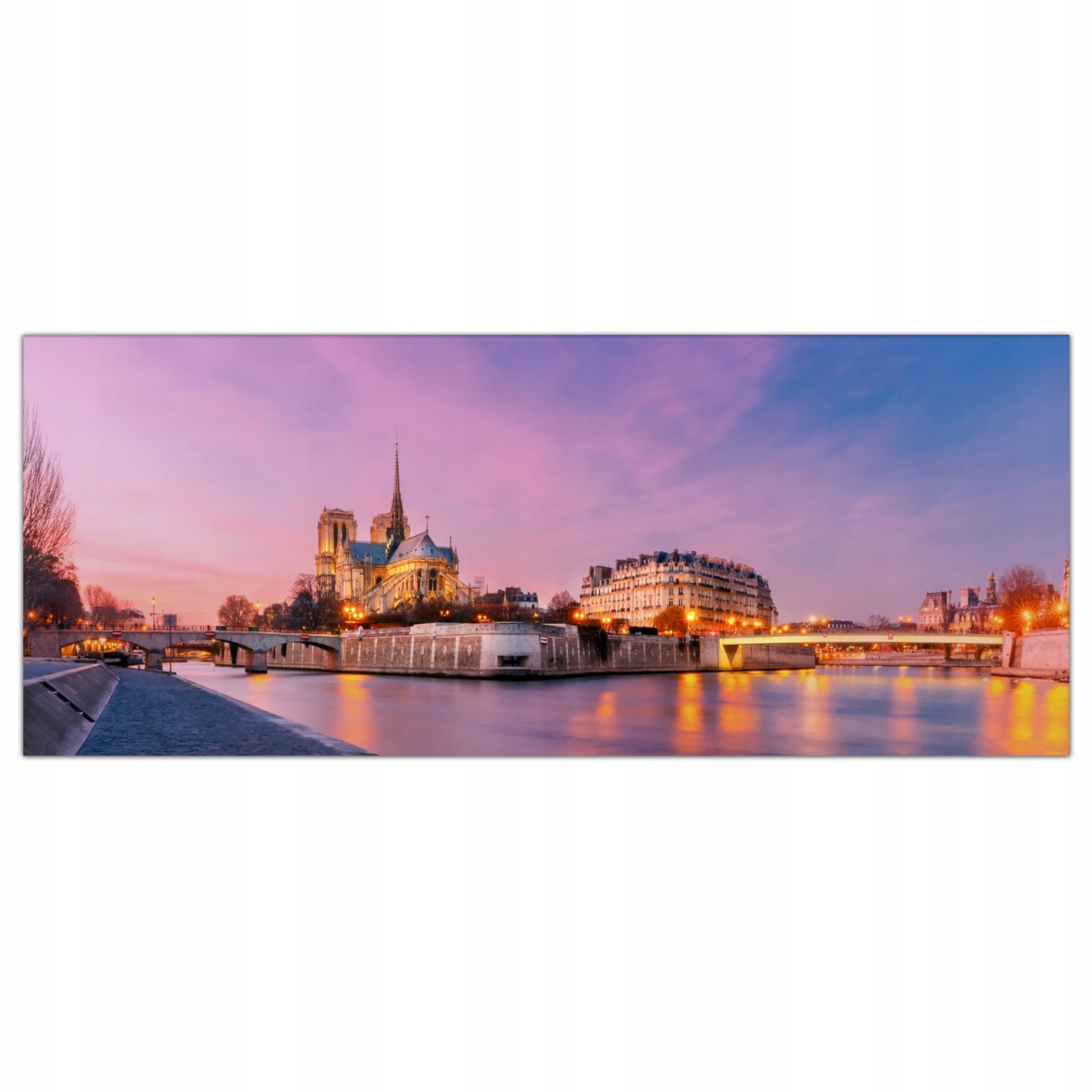 Paříž Notre Dame 125x50 Ochranný kuchyňský panel