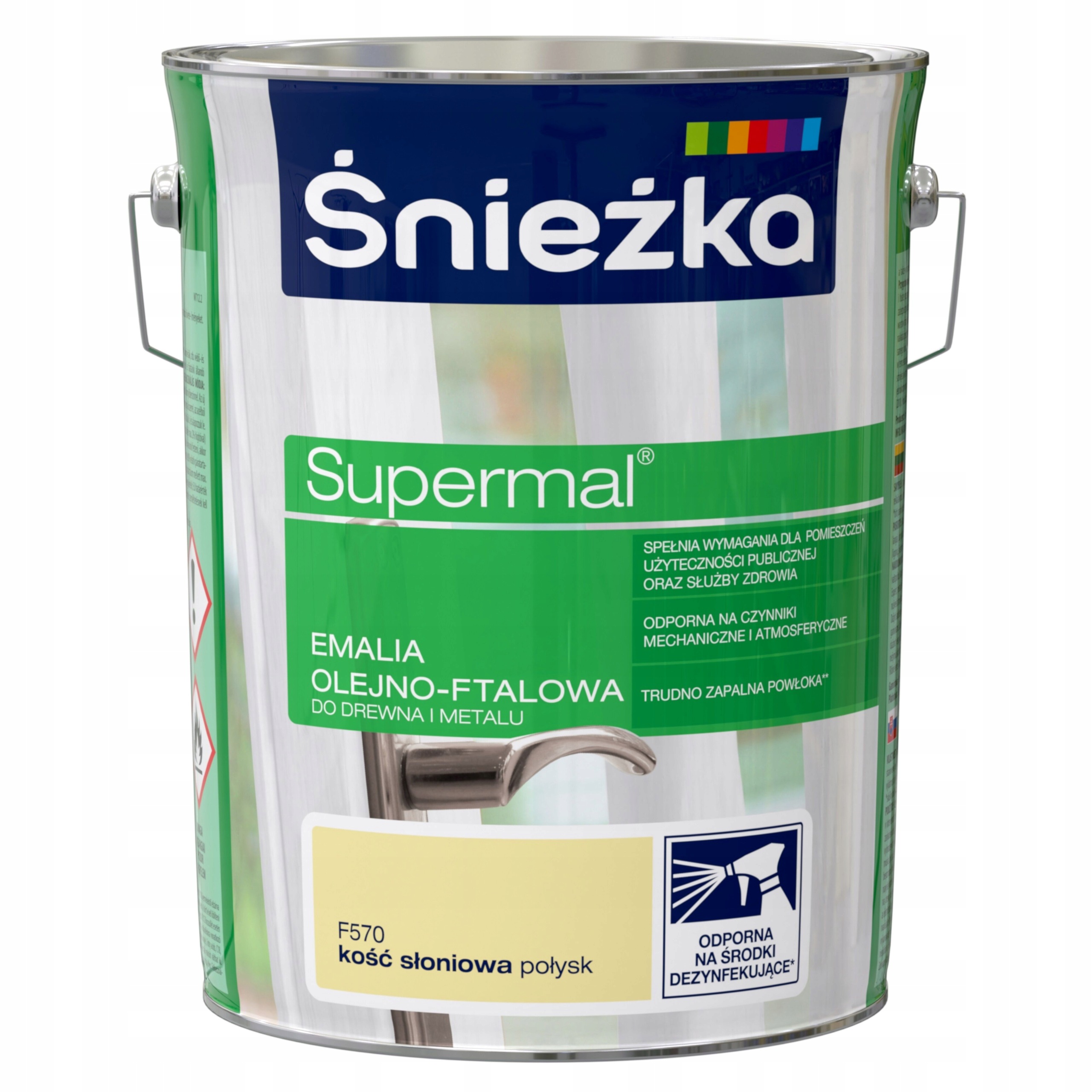 Śnieżka Supermal Olejovo-ftalová Smaltovaná Slonová Kost Lesk F570 5L