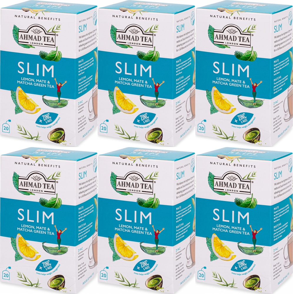 Herbata ziołowa Slim Healthy Benefit Ahmad Tea 20 torebek x6