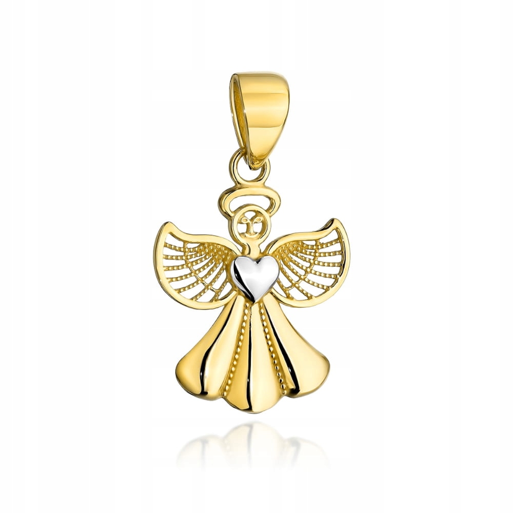 Přívěsek zlatý 585 andílek se Srdíčkem 585 dvě barvy zlatý Anděl 0.71 g
