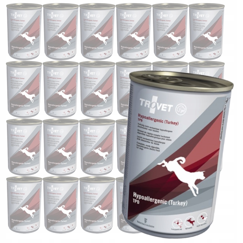 Levně Trovet Hypoallergenic Tpd 24x400g Dietní Vlhké Krmivo pro psy Krůta