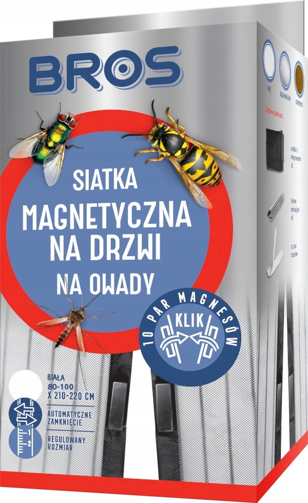 

Siatka Magnetyczna Na Drzwi Na Owady Bros 100x220