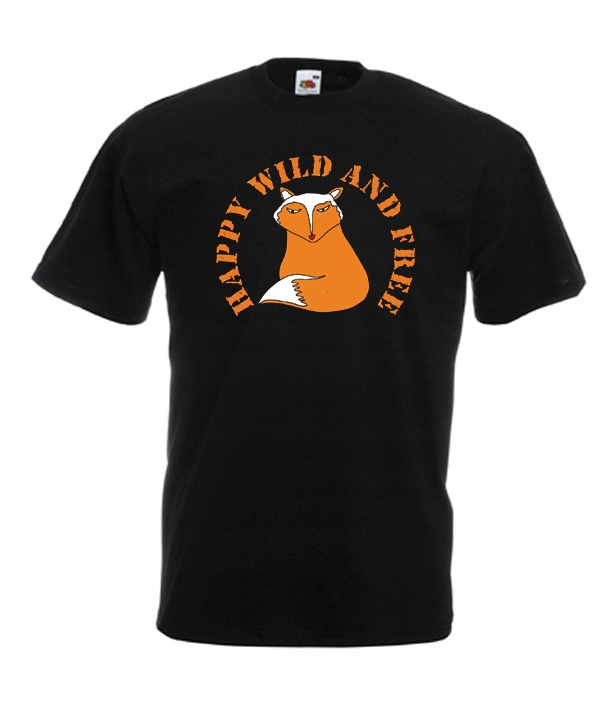

M Koszulka Męska Lis Lisek Fox Wild And Free