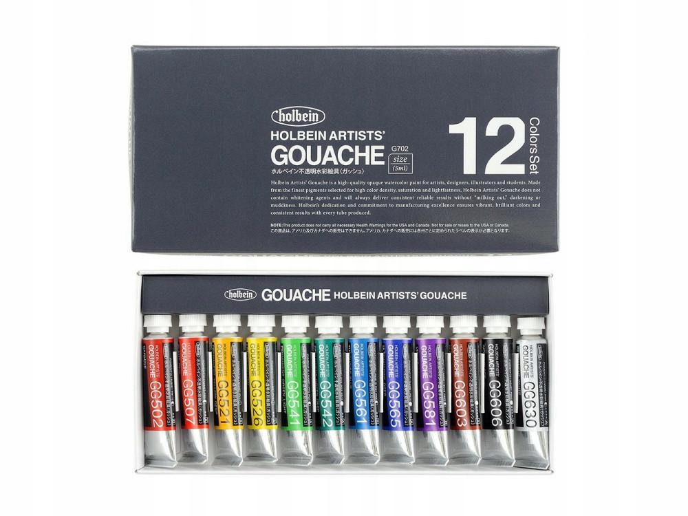 Sada barev Gouache Holbein Artist 12kG702