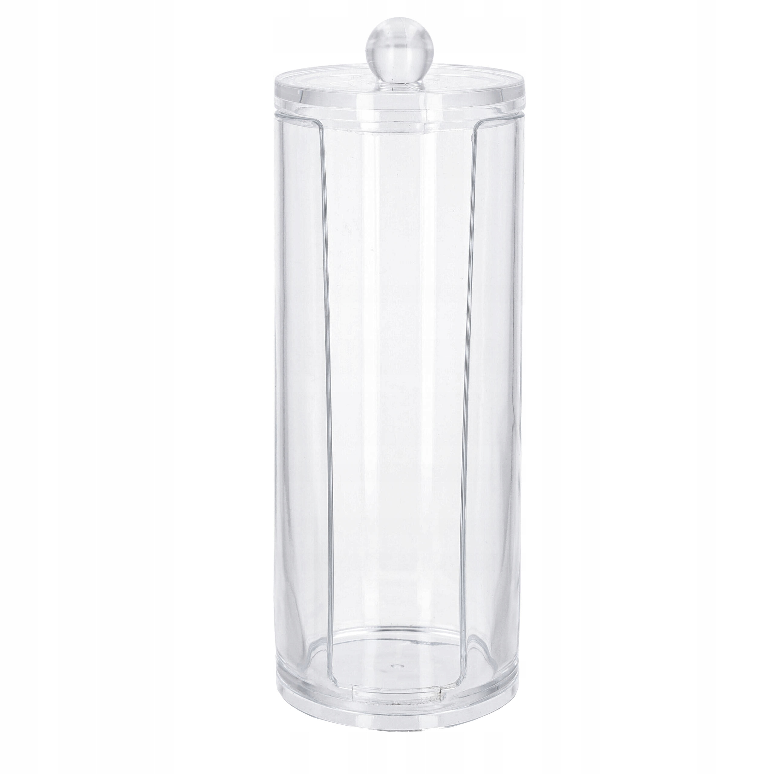 Pojemnik na waciki organizer na płatki kosmetyczne przezroczysty 19,5x7 cm Wysokość maksymalna 19.5 cm