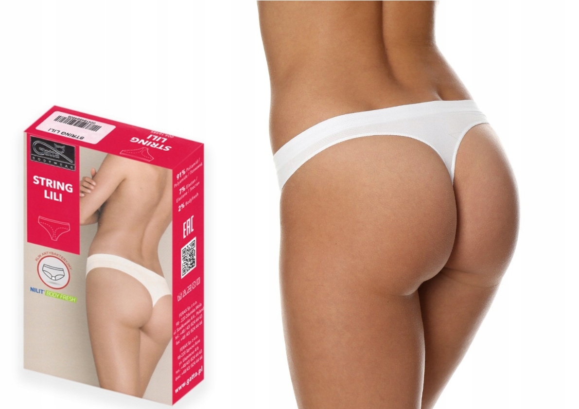 

Stringi damskie Gatta LILI Bezszwowe Biały S