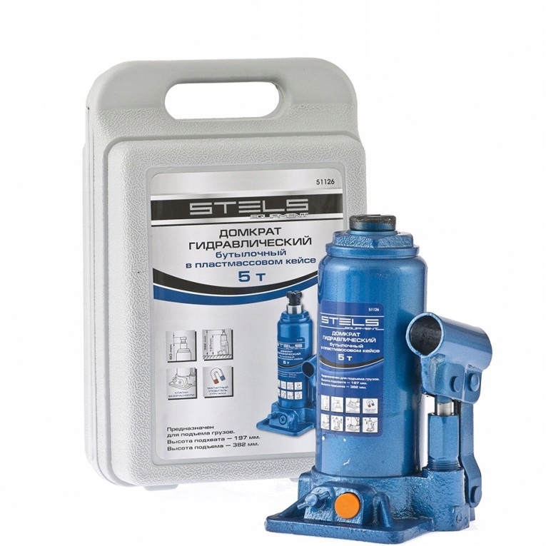 

Podnośnik butelkowy hydrauliczny lewarek 5t Stels