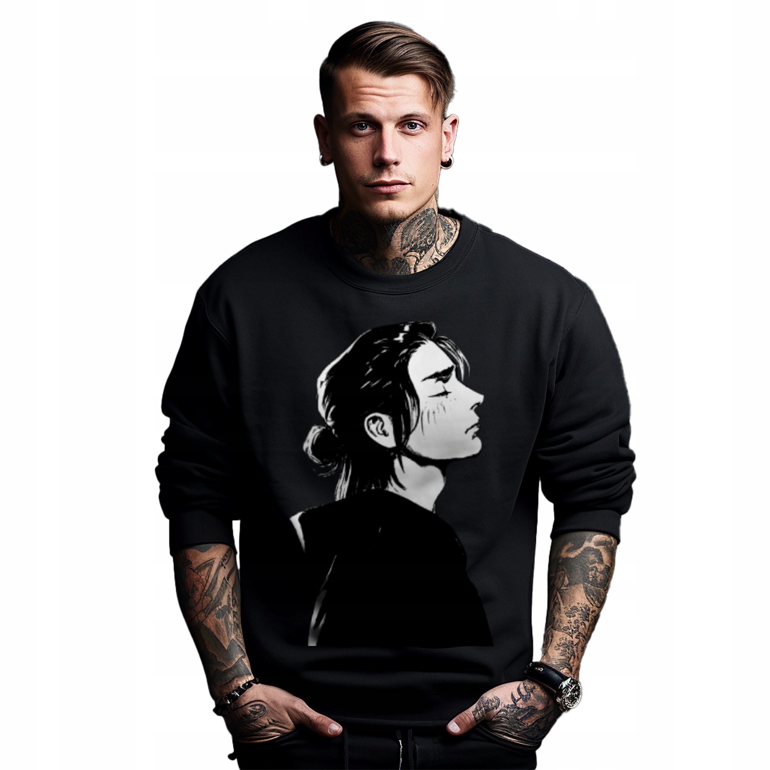 Mikina s potiskem Anime Peaceful Character Face