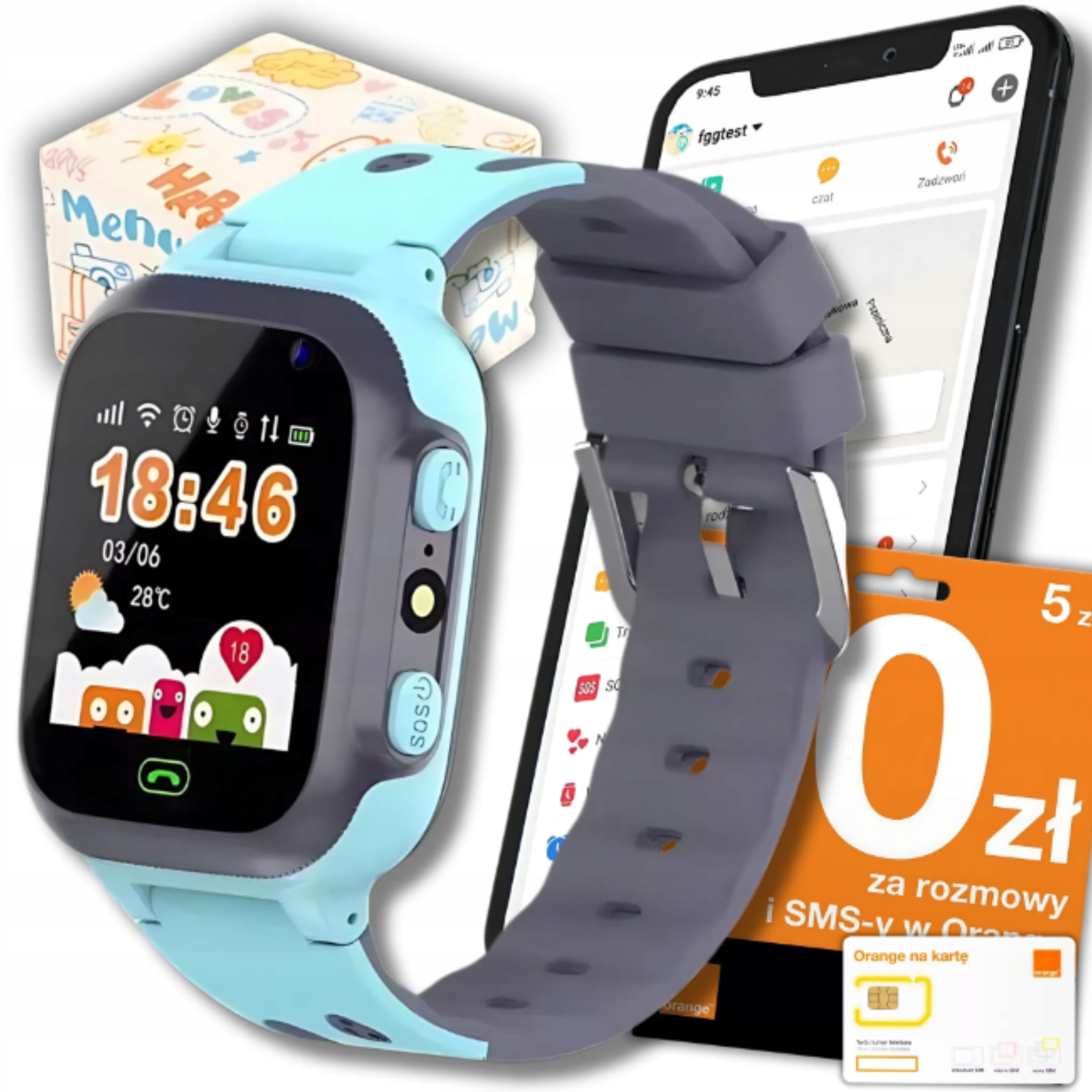 Chytré Hodinky pro děti, Gps lokátor Sim karta