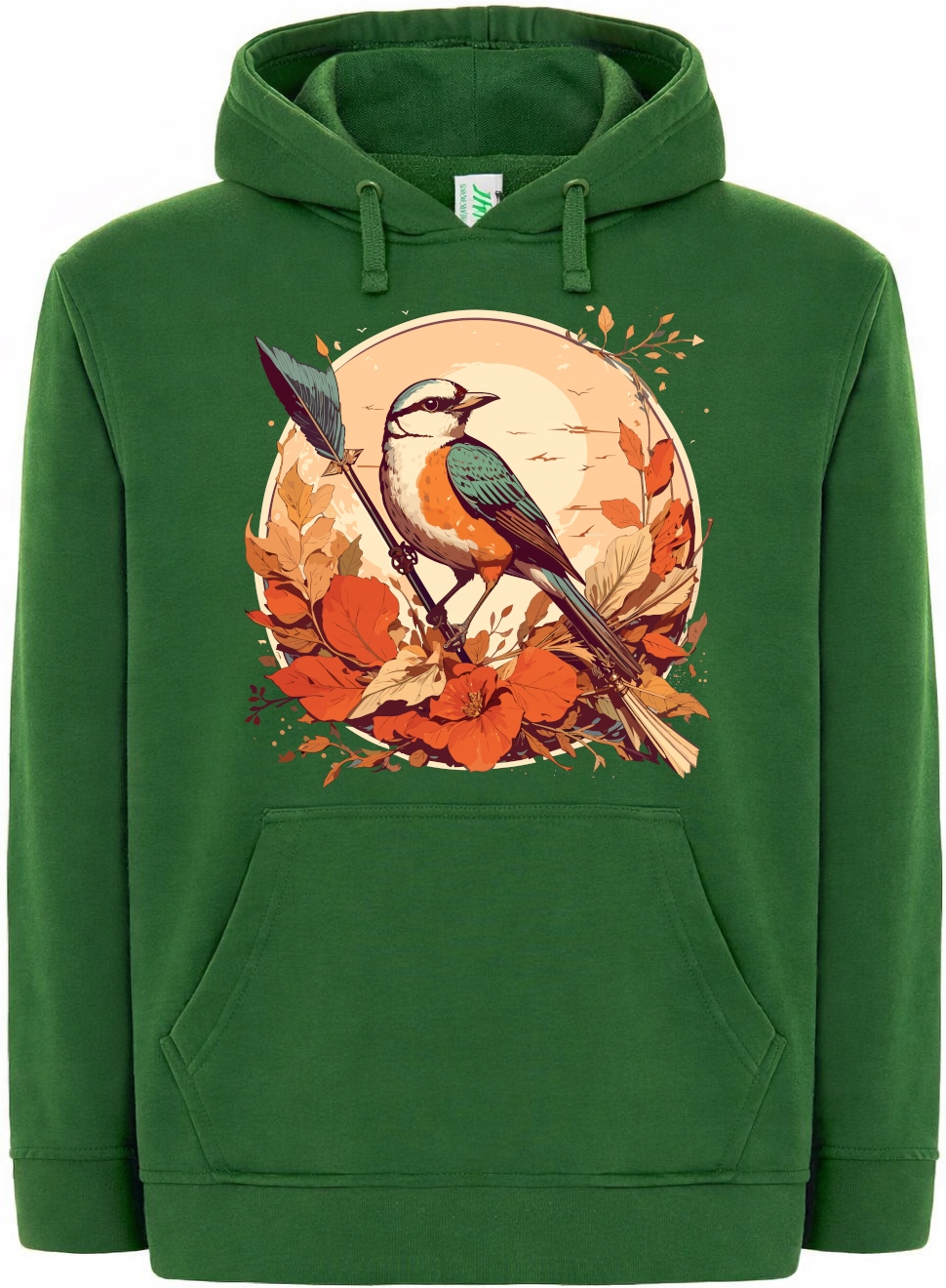 Mikina s kapucí Krásný pták na větvi Zvířata vel. L
