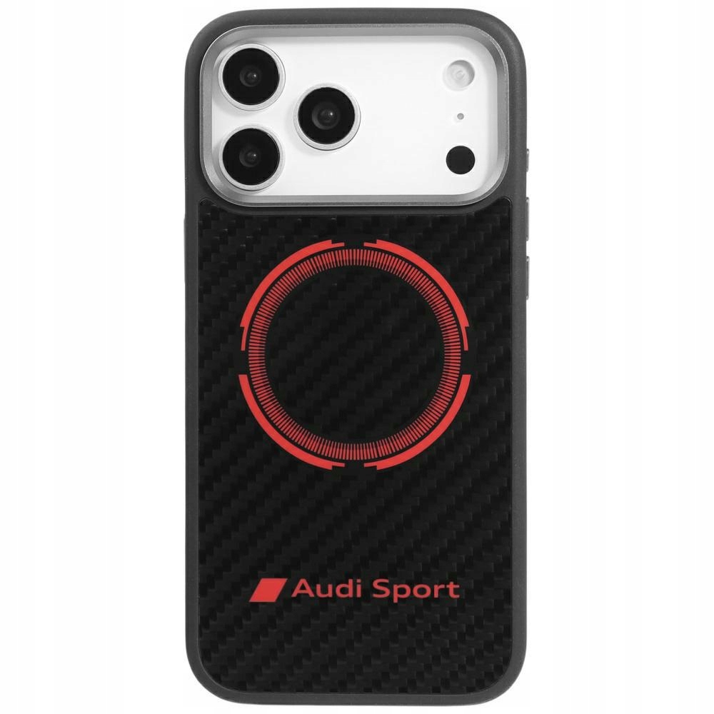 Pouzdro Audi Rsq Carbon Fiber Sport Red Circle MagSafe pro iPhone 17 Pro Max