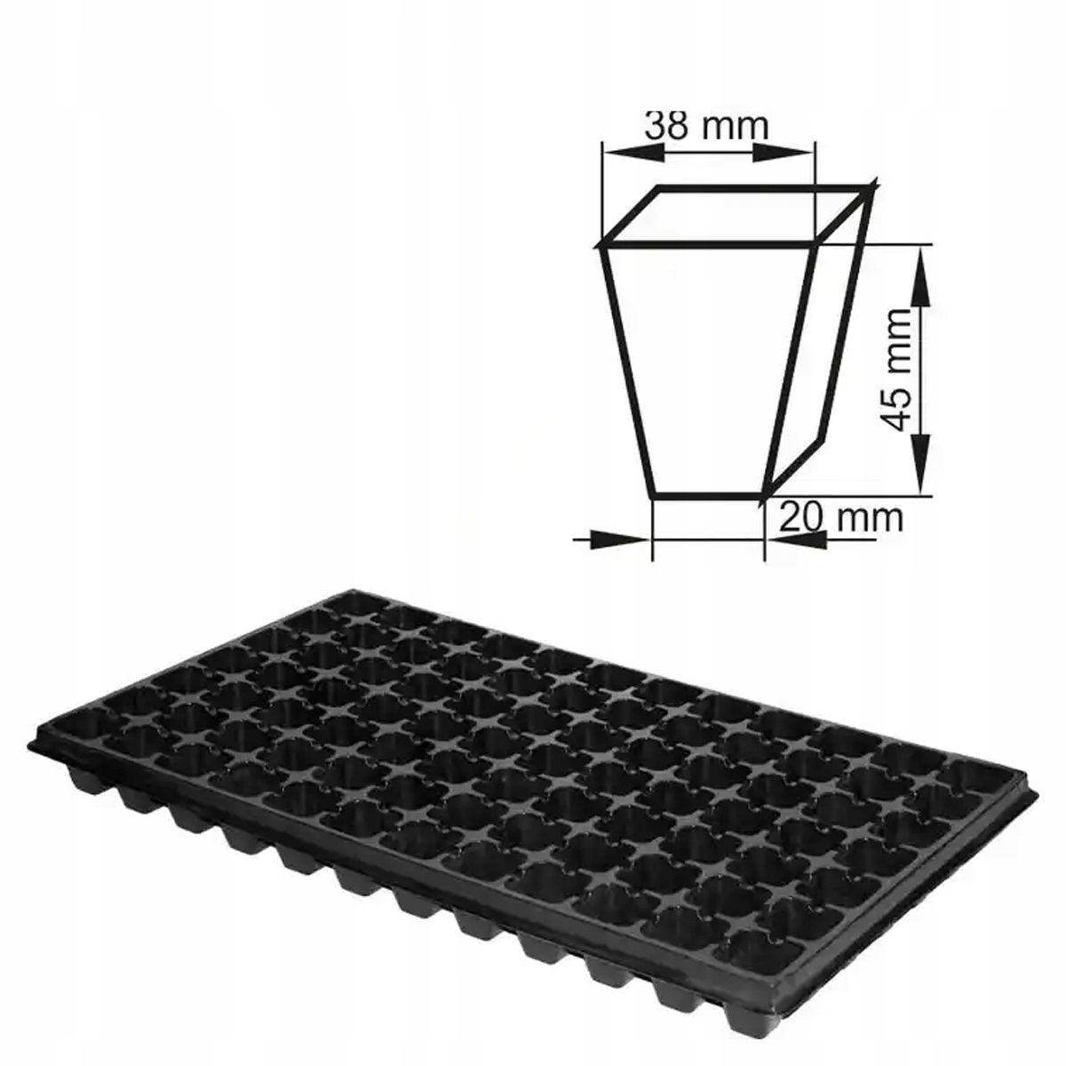 Mini szklarnia wielodoniczka 84 komórki z podstawką i przykrywką do wysiewu Marka GardenPlus+