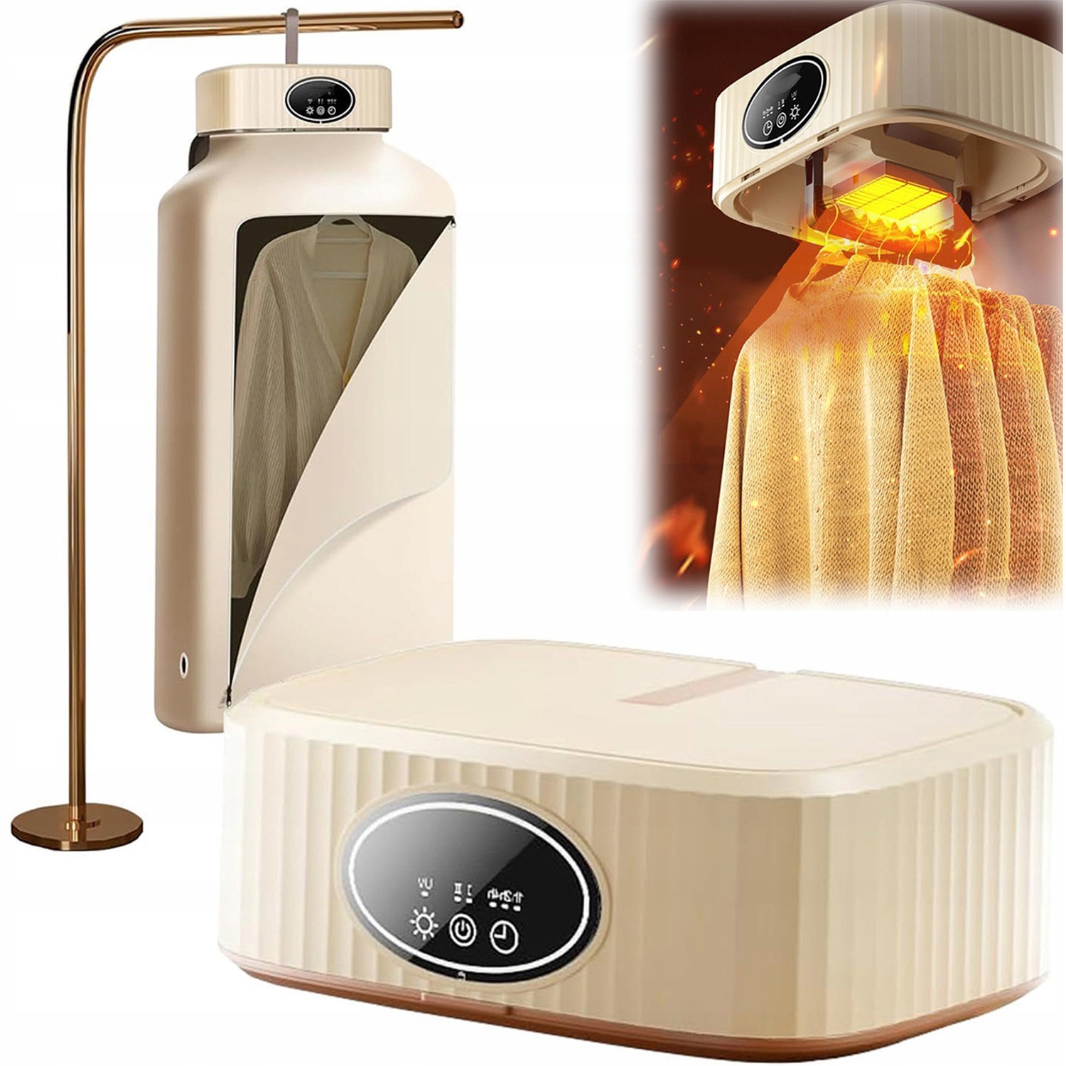 Levně Sušák Na Prádlo Turistická Časovač Pára Uv Terilizace 600 W