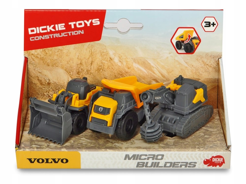 

Dickie Pojazdy budowlane Volvo 3-PAK Spychacz