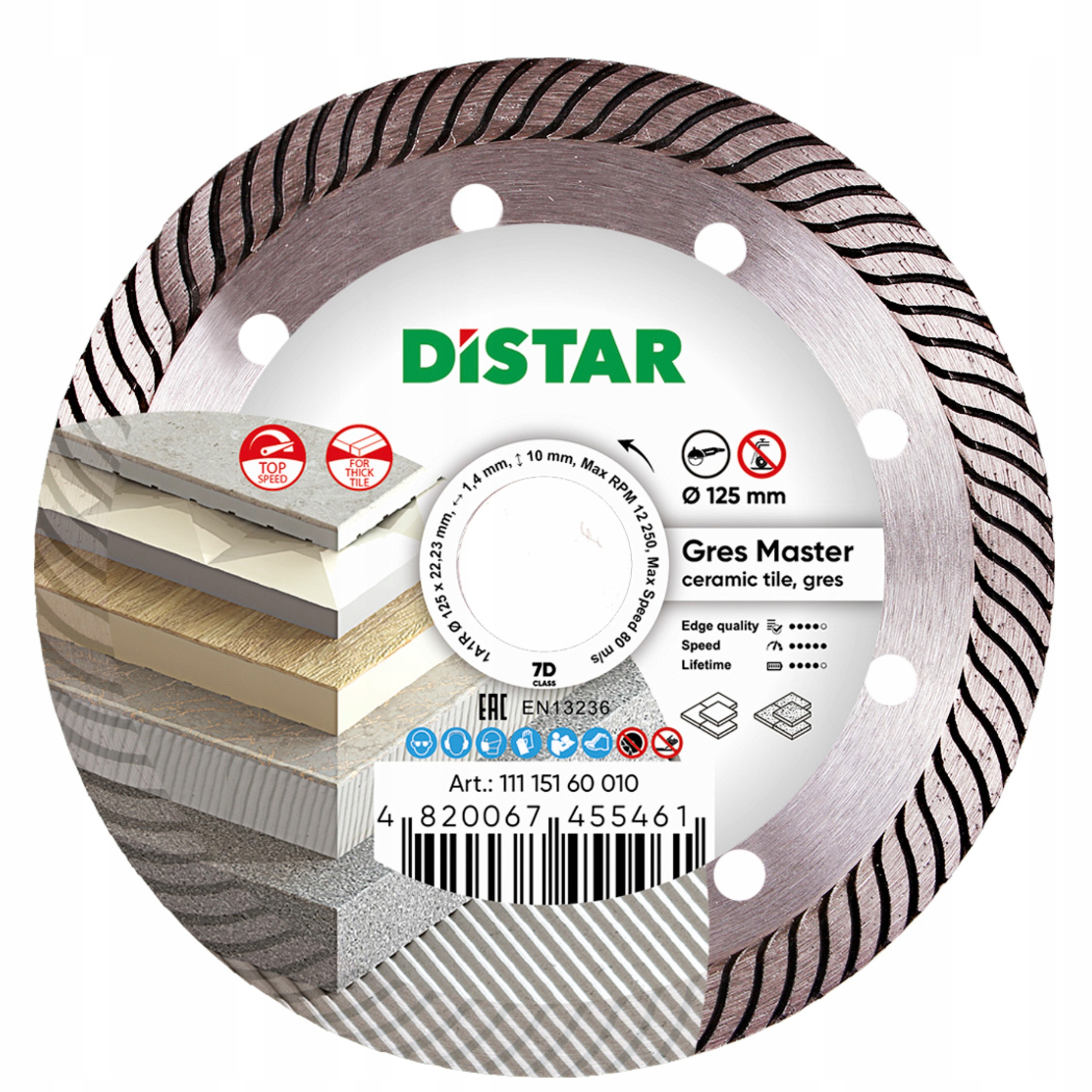 Distar Gres Master Tarcza diamentowa ceramiki 125