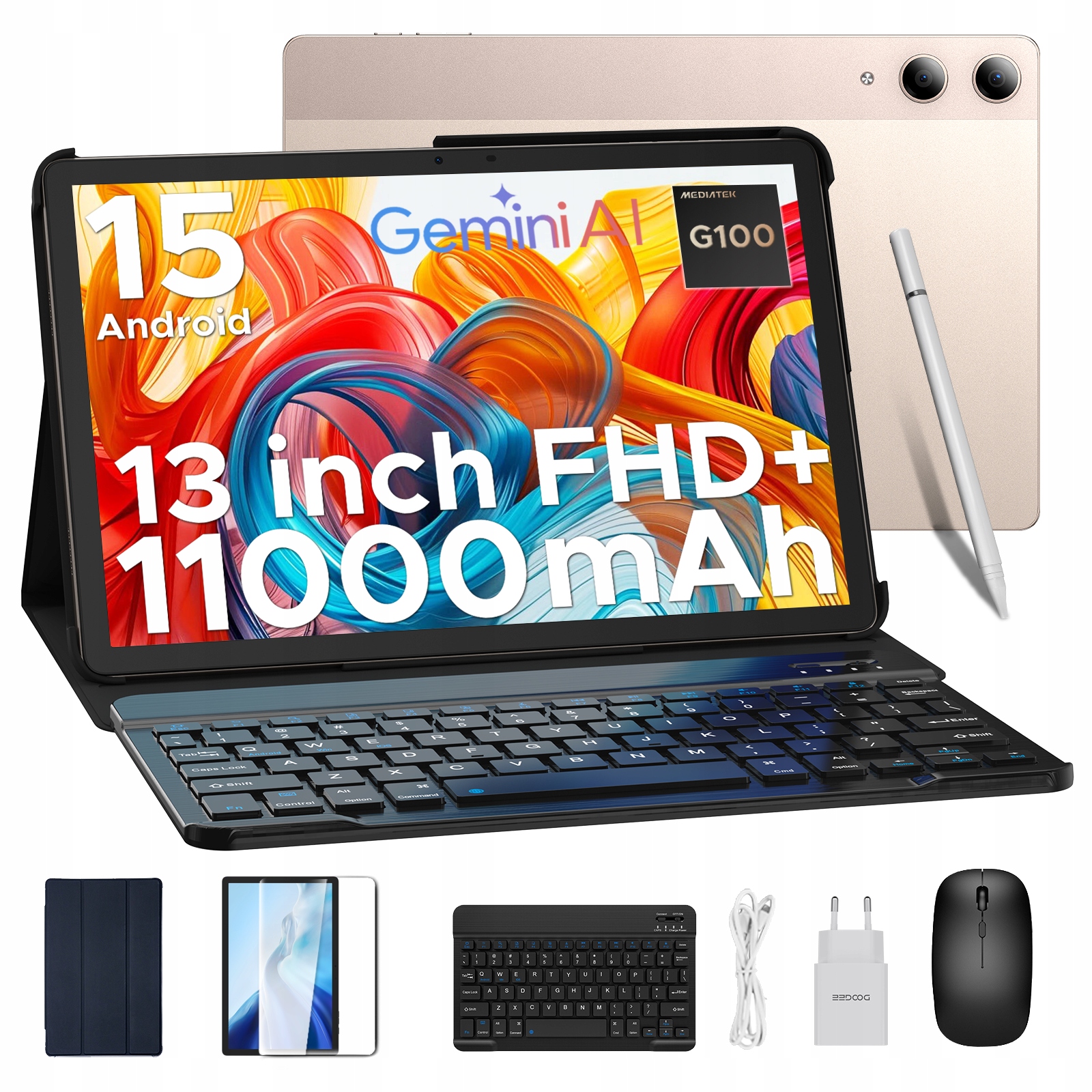 Tablet Doogee Tab E3 Pro 13"IPS Fhd 32GB 256GB 11000mAh klávesnice Pero 4G