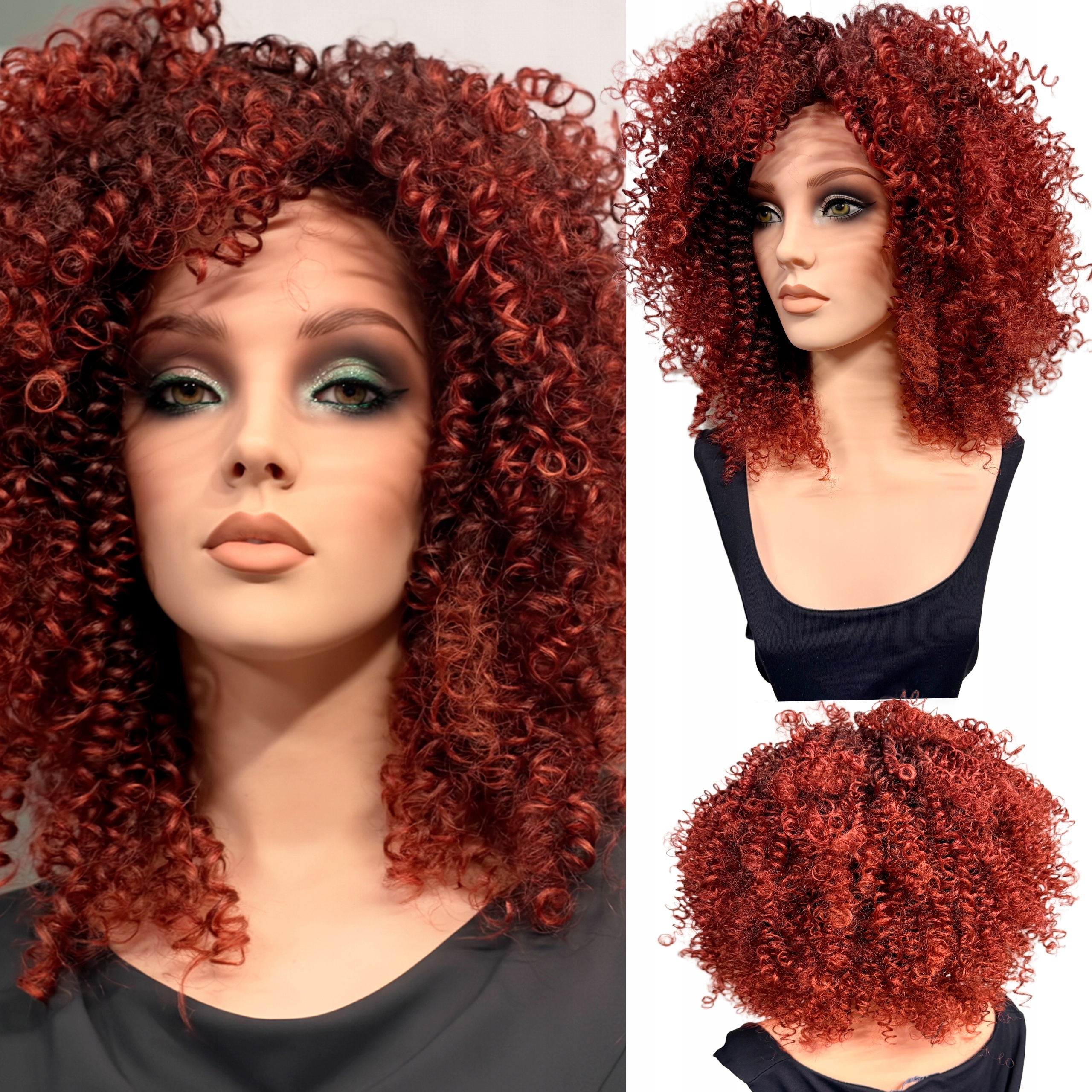 Syntetická paruka pro kudrnaté vlasy Afro afroloki Mw 0309 t2/39a Ruda Omre