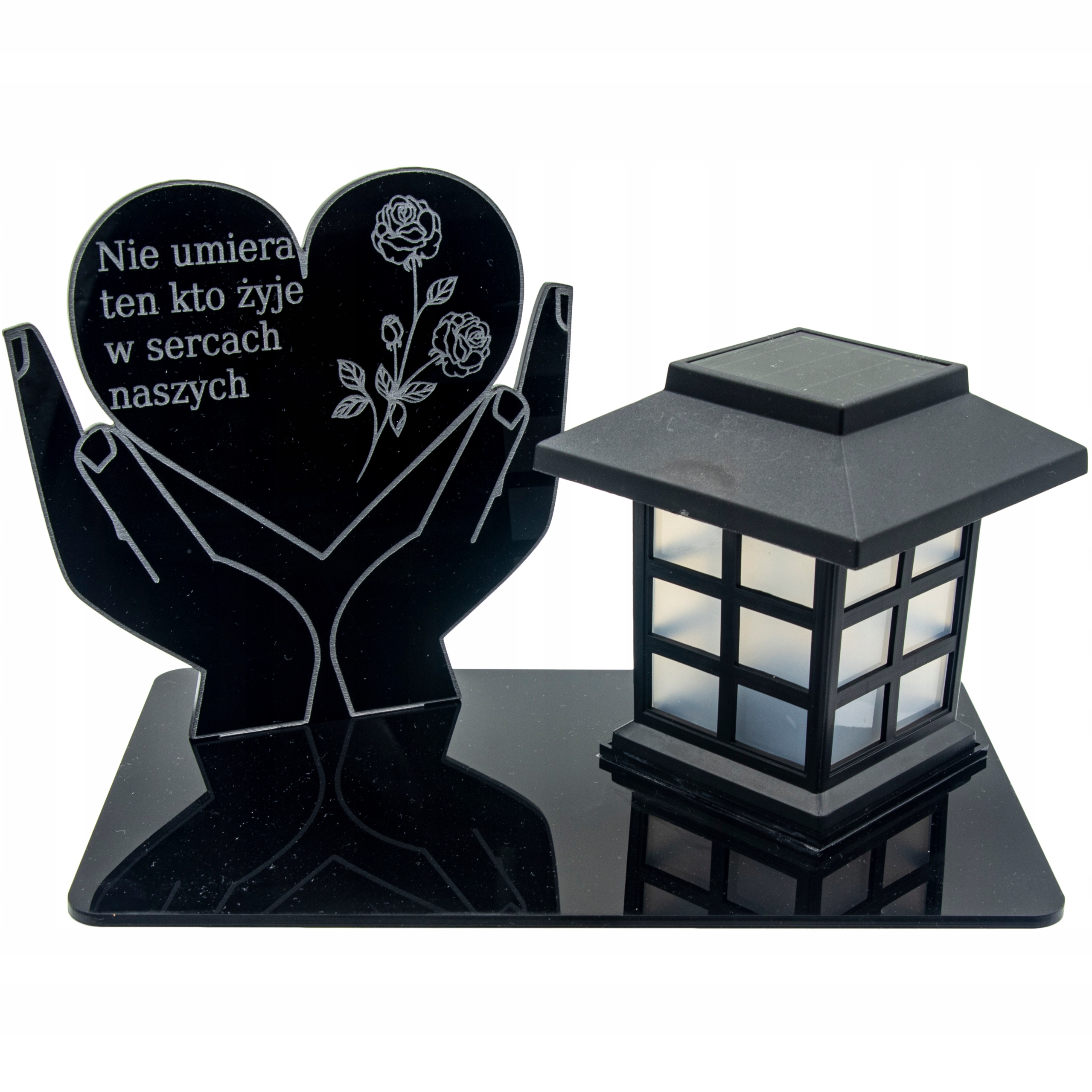 WIECZNA LAMPKA ZNICZ SOLARNY STATUETKA NA CMENTARZ
