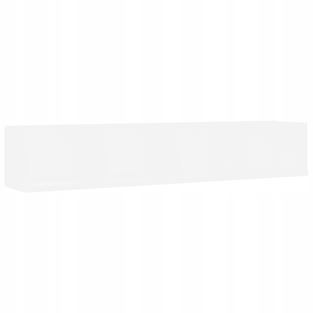 Bílá police na CD/DVD 100 x 18 x 18 cm, 4 přihrádky