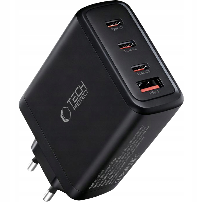 Mocna ładowarka sieciowa 120W do laptopa, telefonu Tech-Protect smukła mała