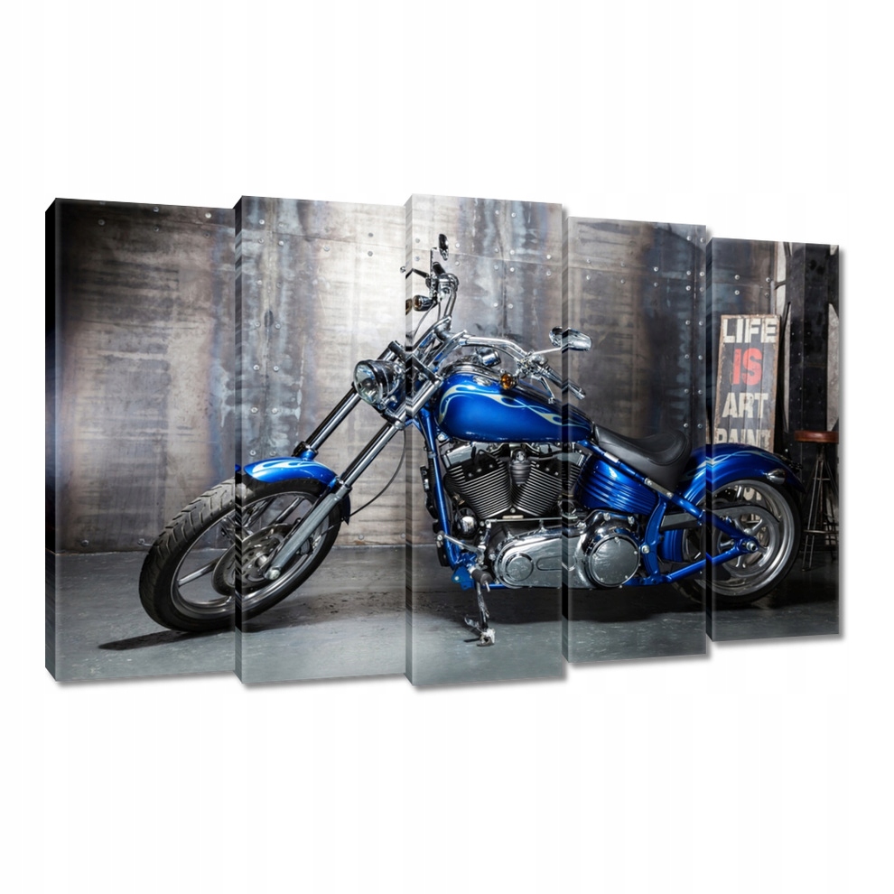Obraz 150x95 Modrý chopper