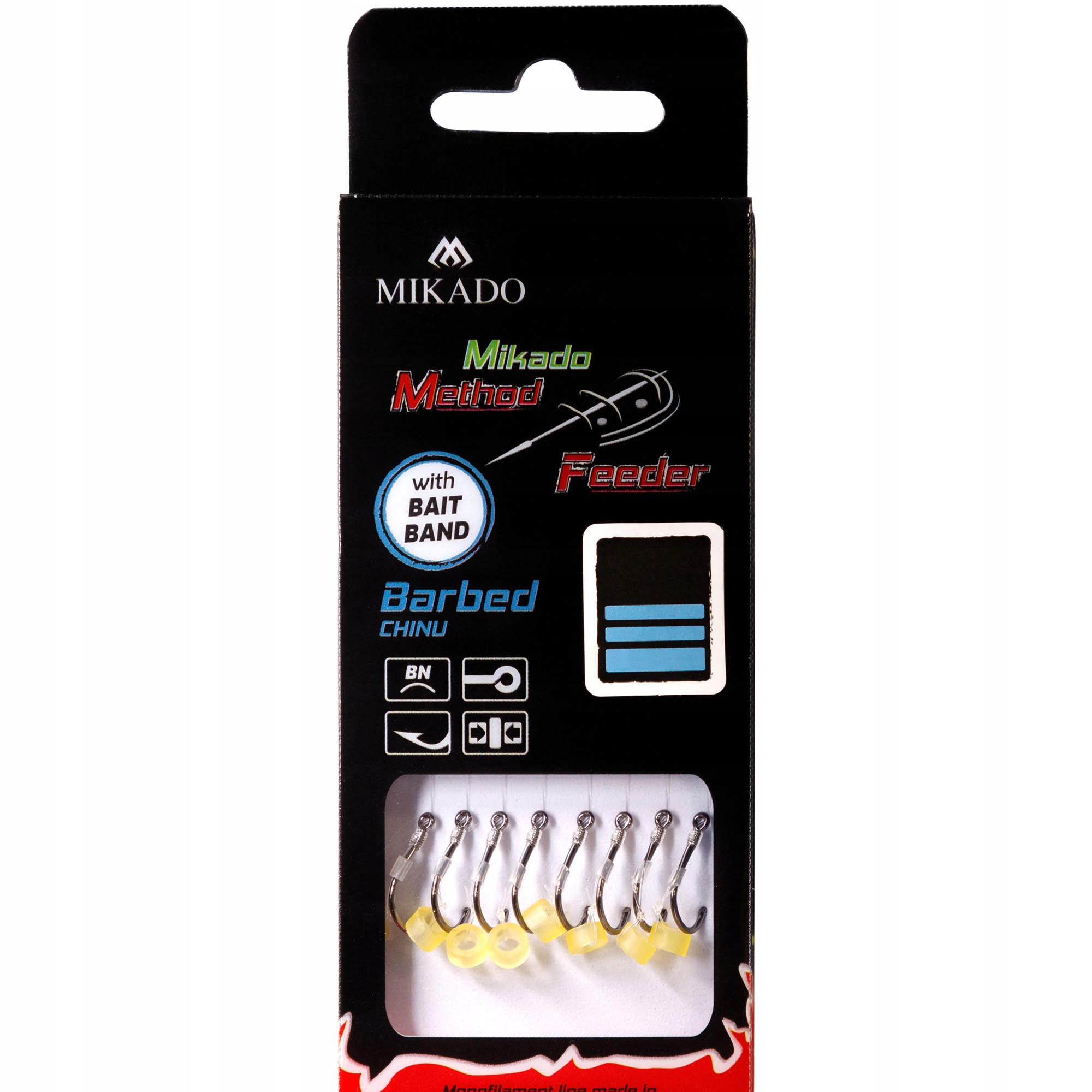 Przypony Mikado Mf Z Gumką Zadziorowe Chinu 6 0.28mm 10cm