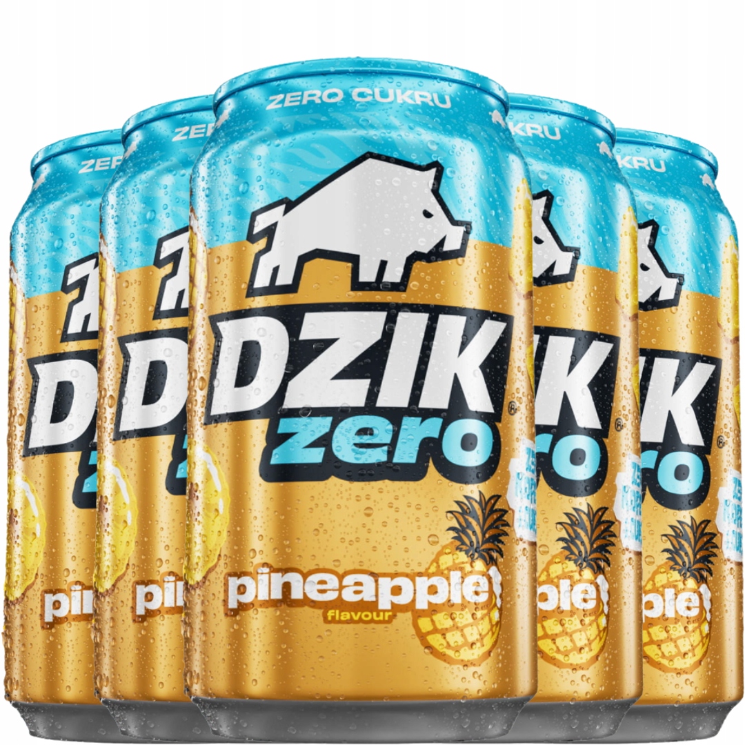 Wk Dzik Zero ananas 330 ml bez kofeiny zero kalorii bez cukru