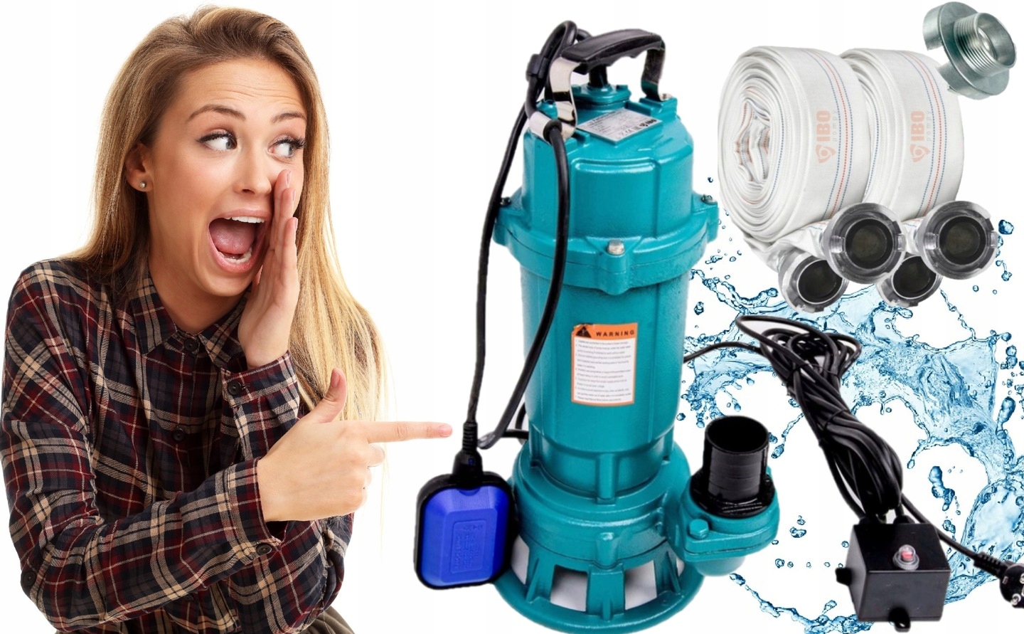 Ponorná Pumpa 1100 Do Žumpy, Hadice Ibo