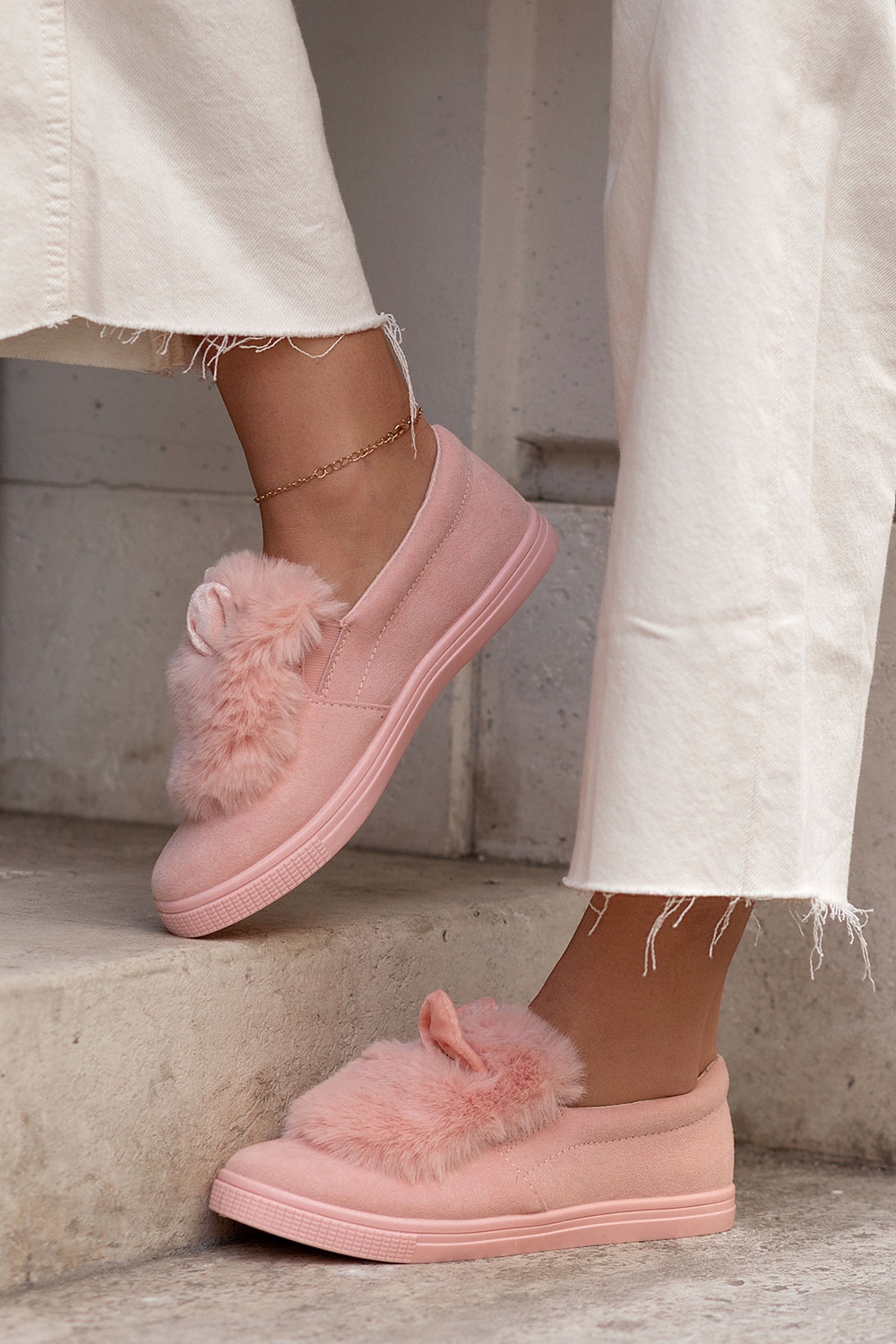 Buty Domowe Kapcie Trampki z Futerkiem Różowe 40 Stan opakowania oryginalne