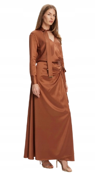 Marciano Guess Měkká Šaty Se Zavazováním A Dlouhým Rukávem 40 Kwq